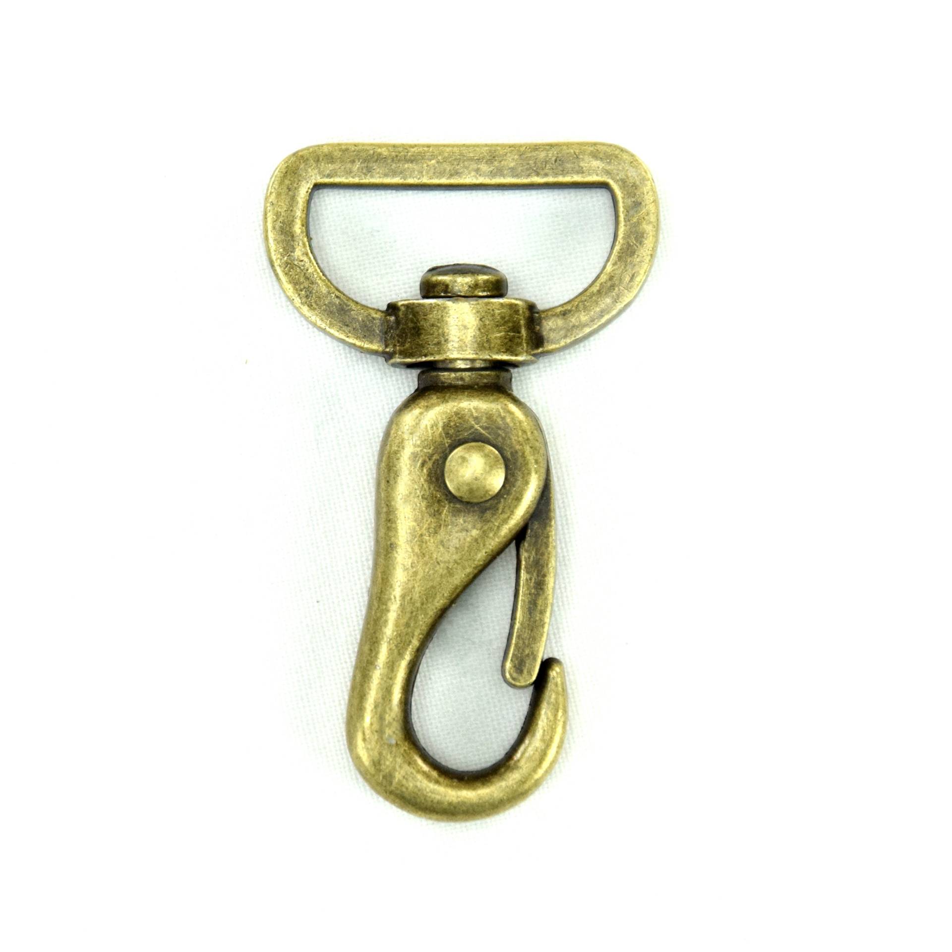 Karabinerhaken 25mm, altmessing gebürstet von Stoffe Hemmers