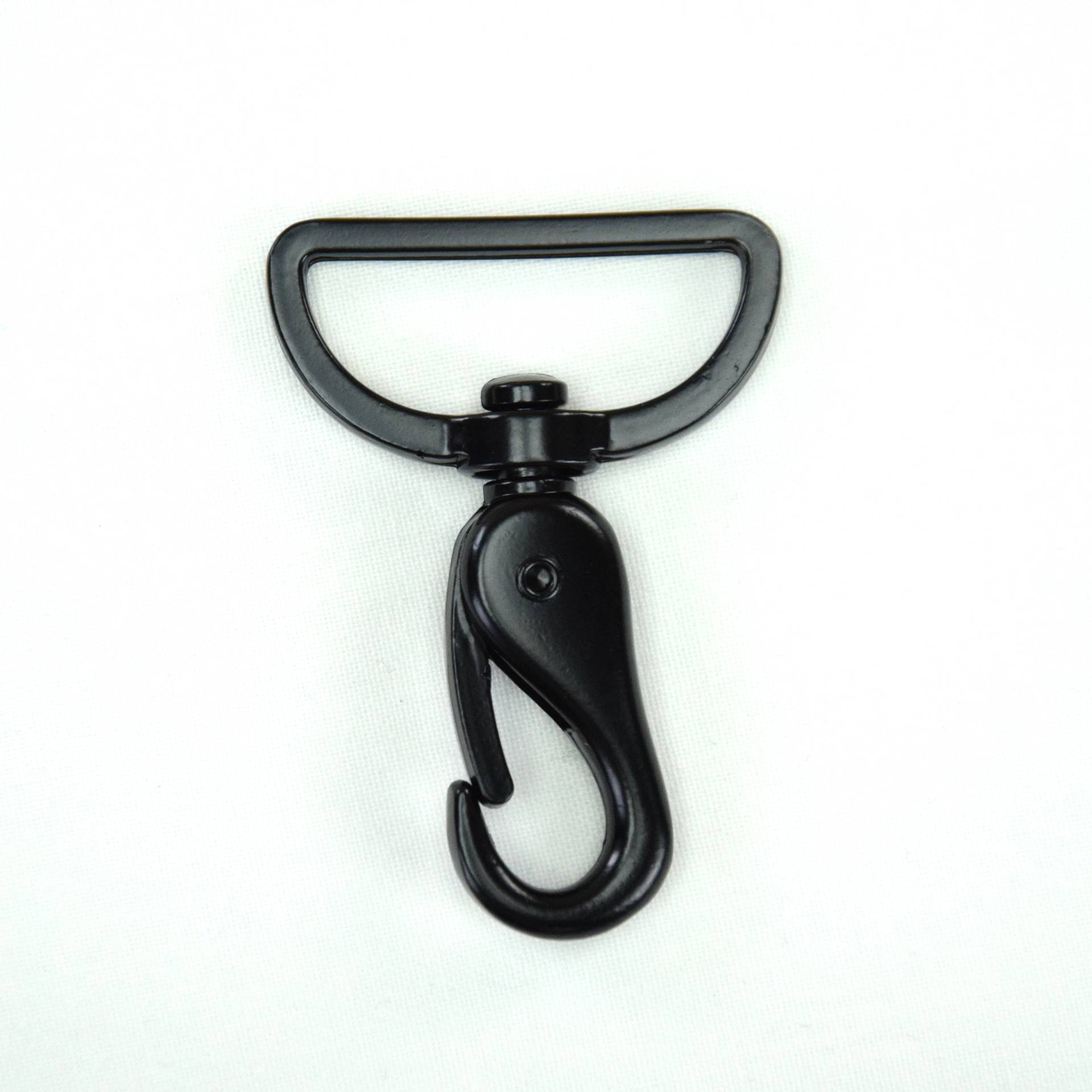 Karabinerhaken 40mm, matt schwarz von Stoffe Hemmers