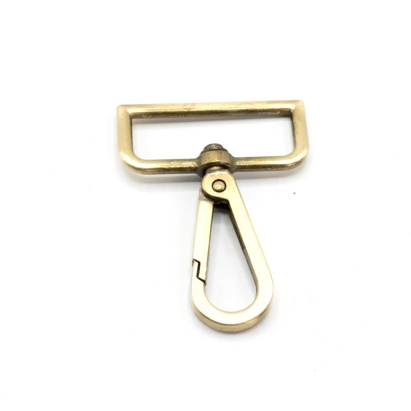 Karabinerhaken Square 38mm, altgold von Stoffe Hemmers