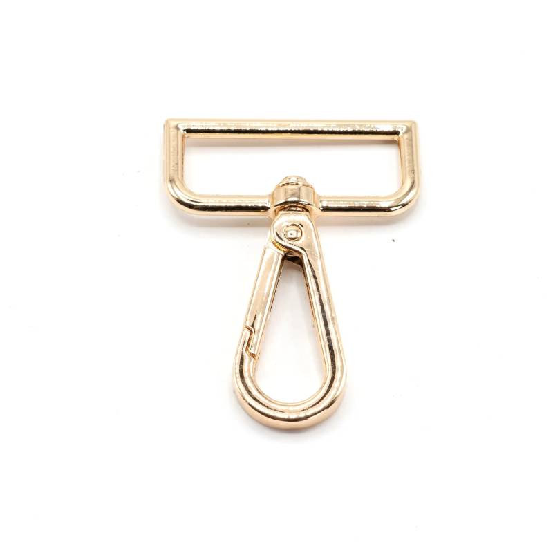 Karabinerhaken Square 38mm, goldfarbig von Stoffe Hemmers
