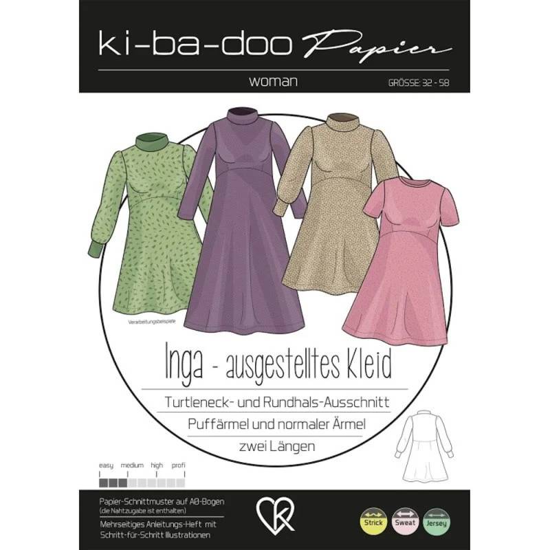 Ki-Ba-Doo Papierschnittmuster Inga - ausgestelltes Kleid von Stoffe Hemmers