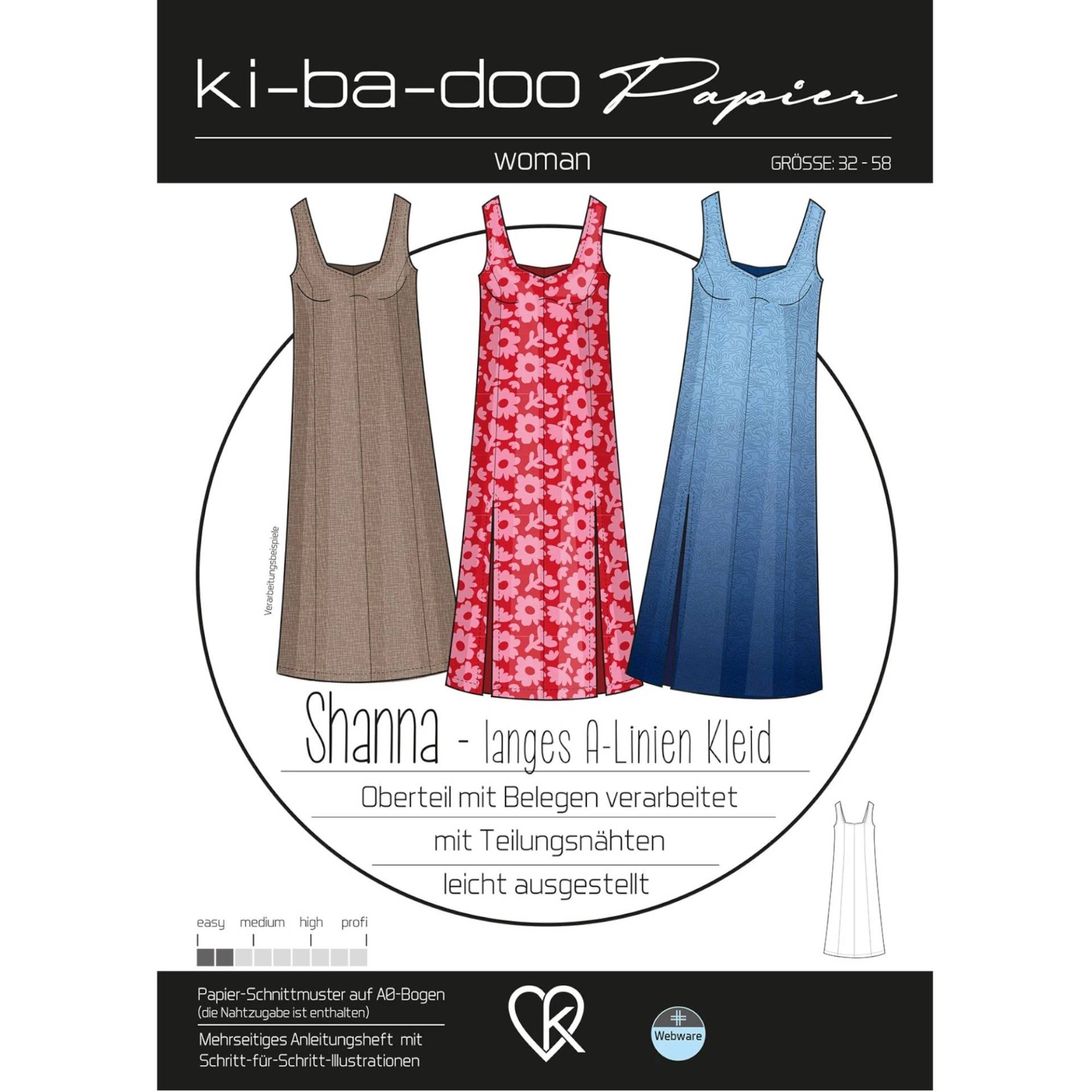 Ki-Ba-Doo Papierschnittmuster Shanna Damen - A-Linien-Kleid Ki-Ba-Doo Papierschnittmuster Shanna Damen - A-Linien-Kleid von Stoffe Hemmers