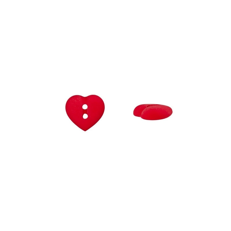 Kinderknopf Herz, rot 15 mm von Stoffe Hemmers
