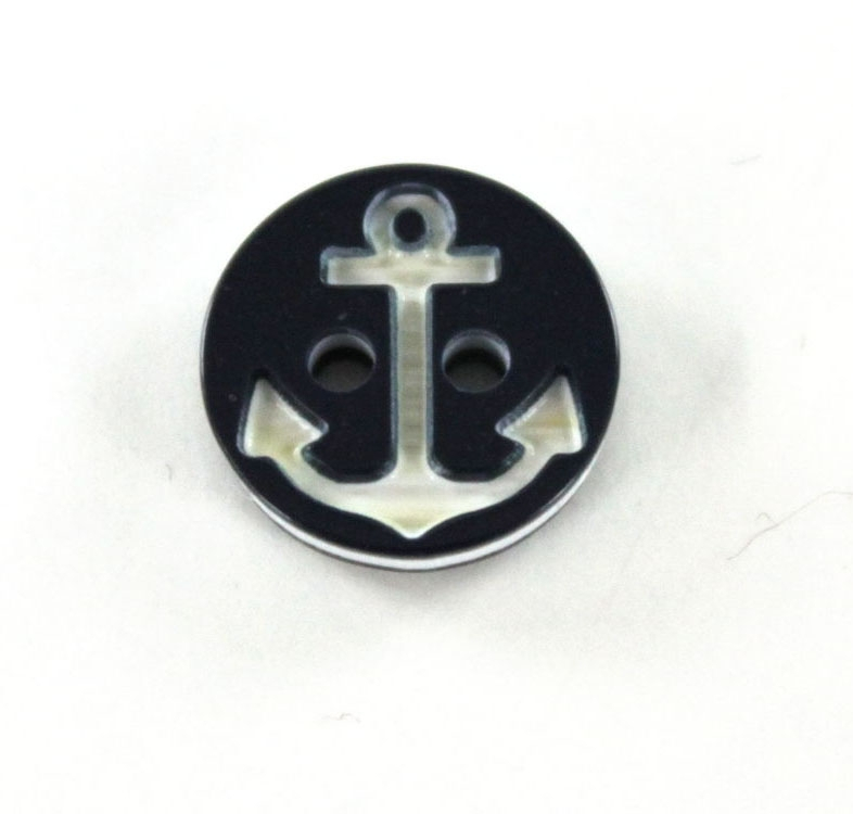 Knopf Anker 13 mm, marine Knopf Anker 13 mm, marine von Stoffe Hemmers