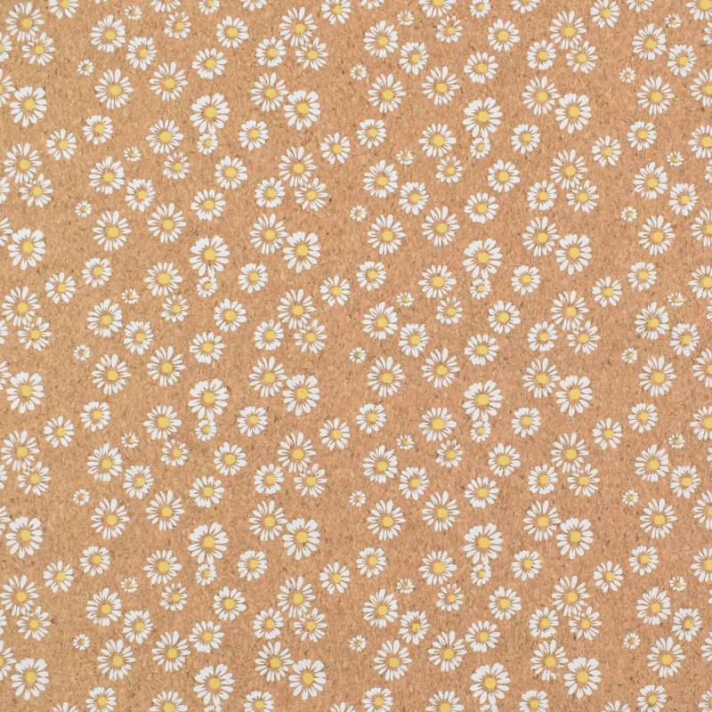 Korkstoff Abschnitt Little Daisies, 65 x 50 cm von Stoffe Hemmers