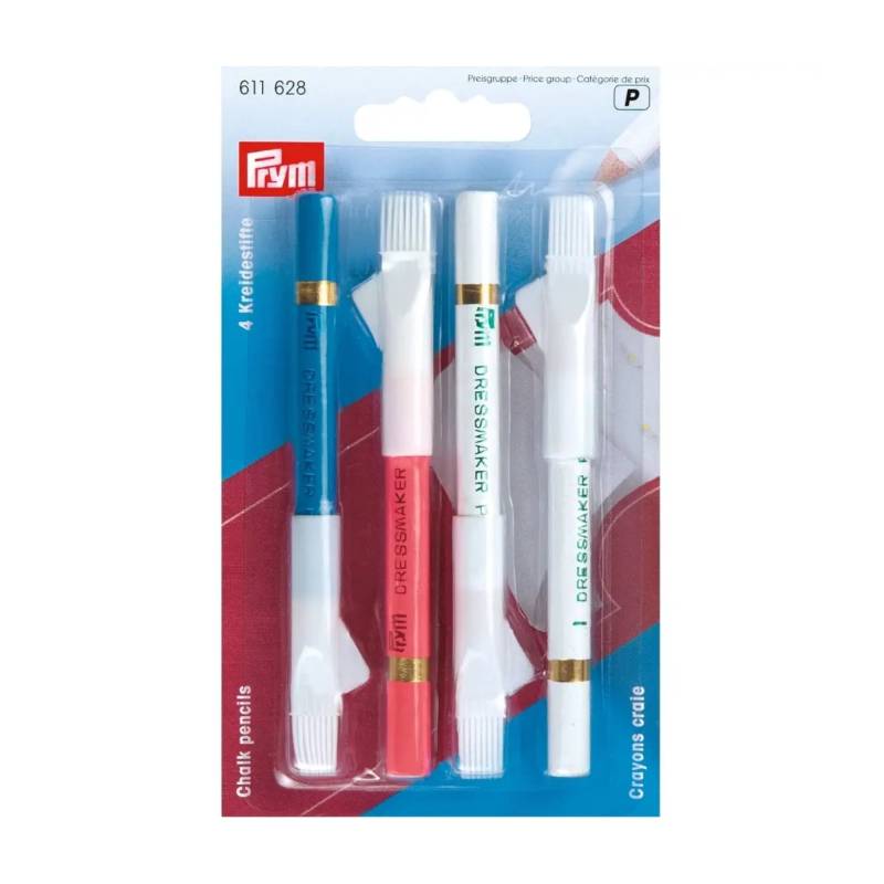 Kreidestifte mit Löschbürste farbig von Stoffe Hemmers