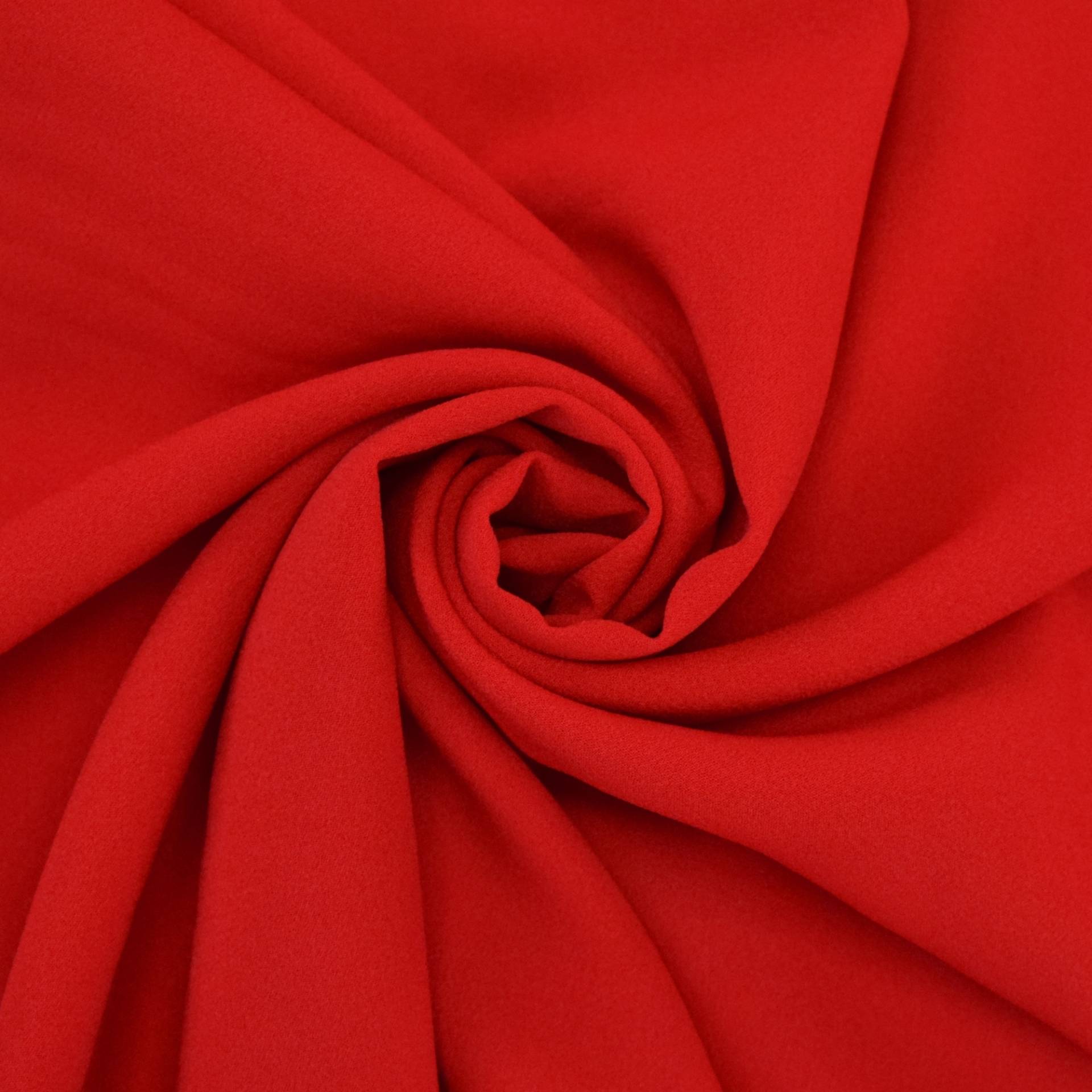 Krepp Georgette Uni, rot von Stoffe Hemmers