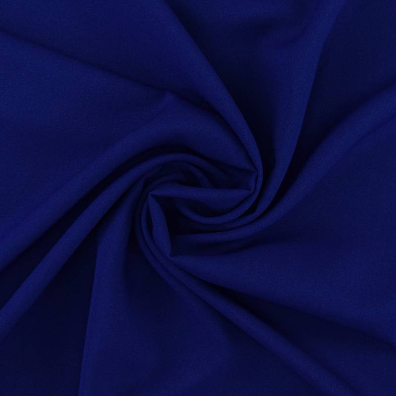 Krepp Georgette Uni, royalblau von Stoffe Hemmers