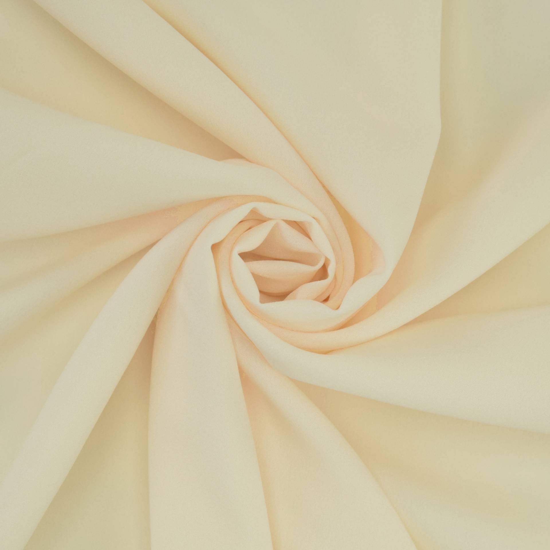 Krepp Georgette Uni, vanille von Stoffe Hemmers