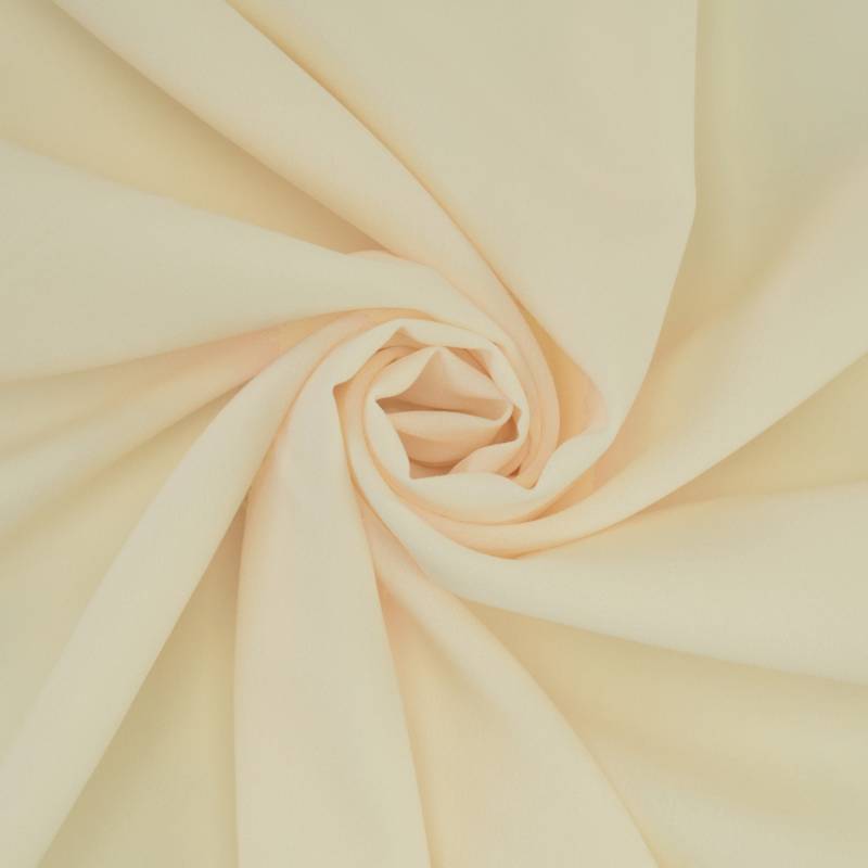 Krepp Georgette Uni, vanille von Stoffe Hemmers