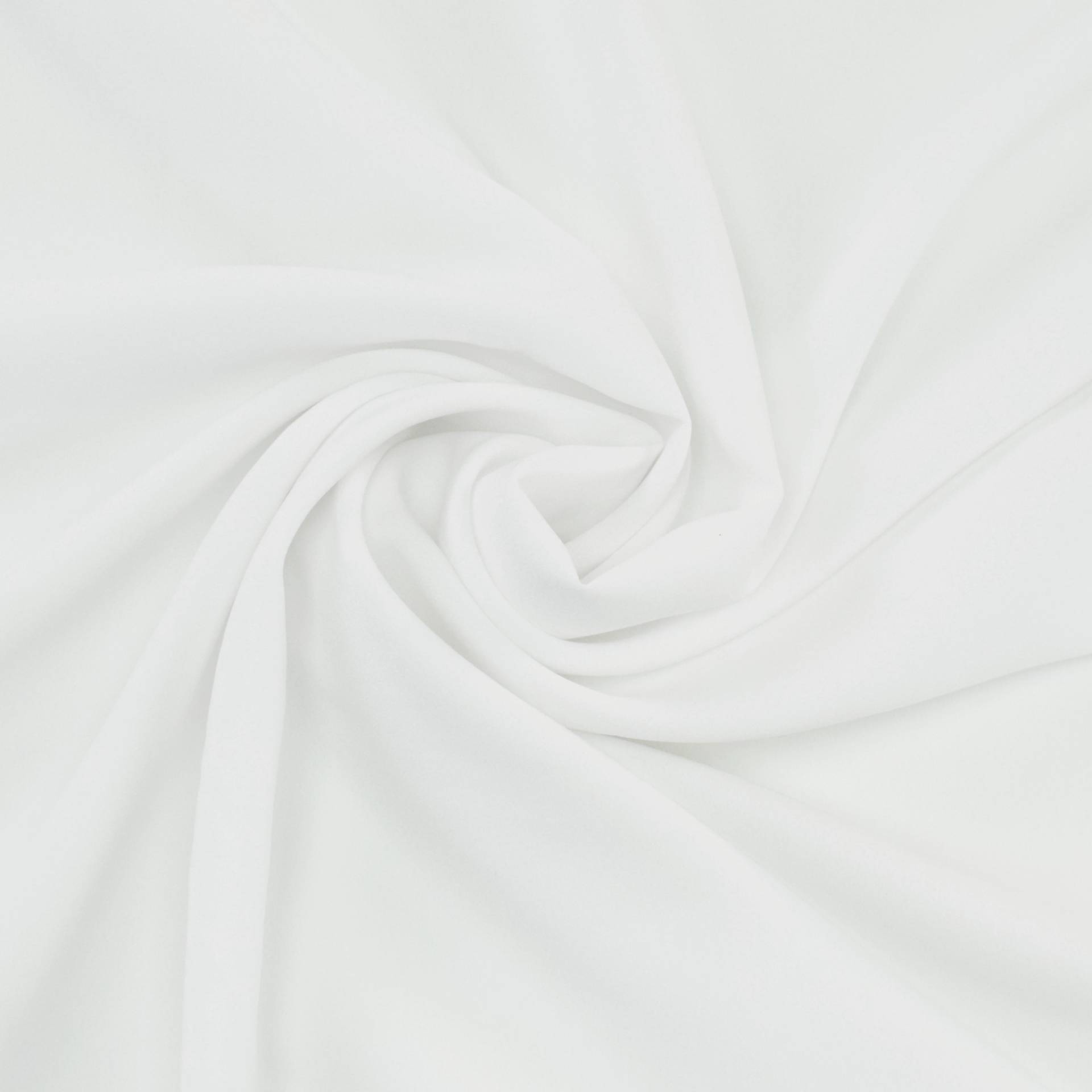 Krepp Georgette Uni, weiss Krepp Georgette Uni, weiss von Stoffe Hemmers