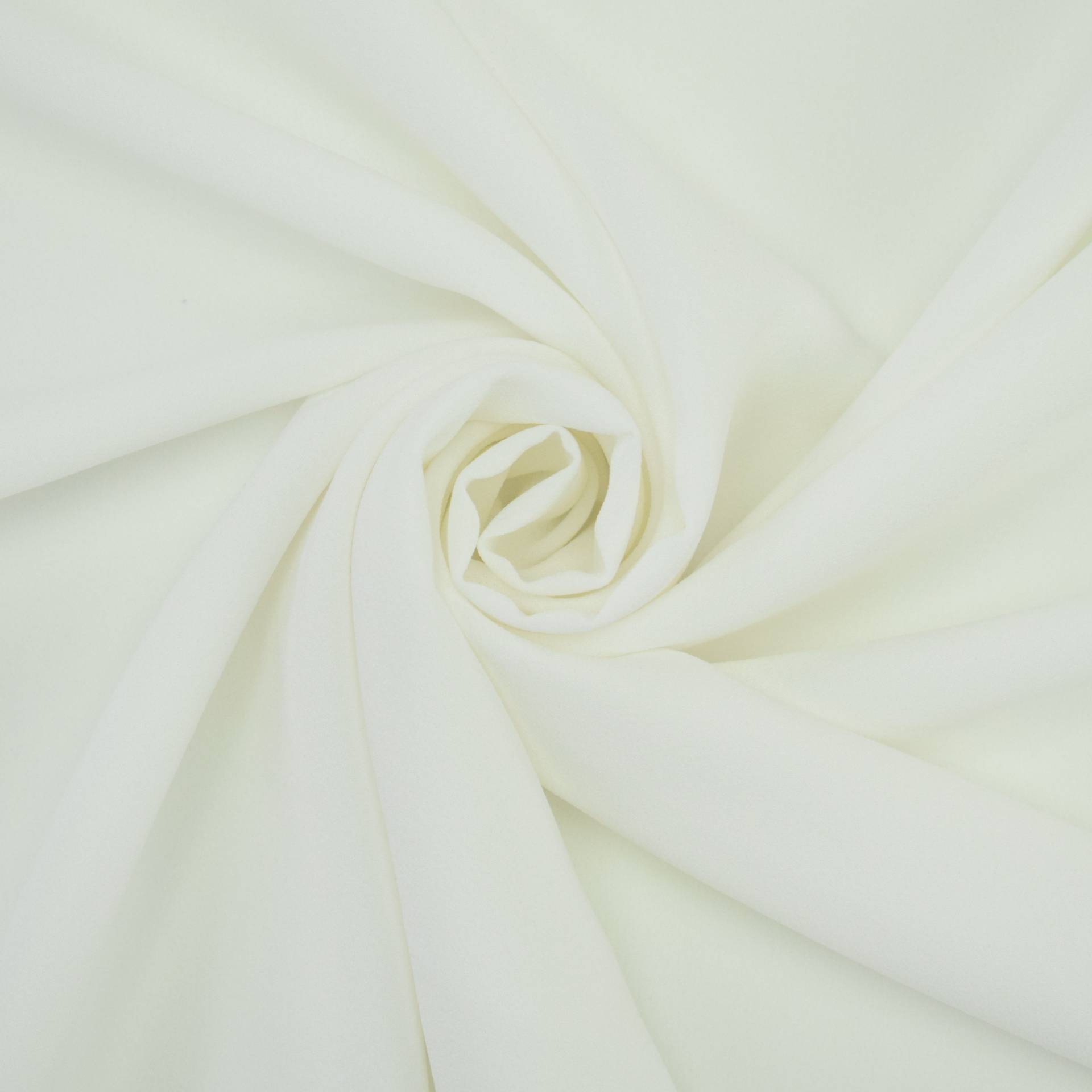Krepp Georgette Uni, wollweiss von Stoffe Hemmers
