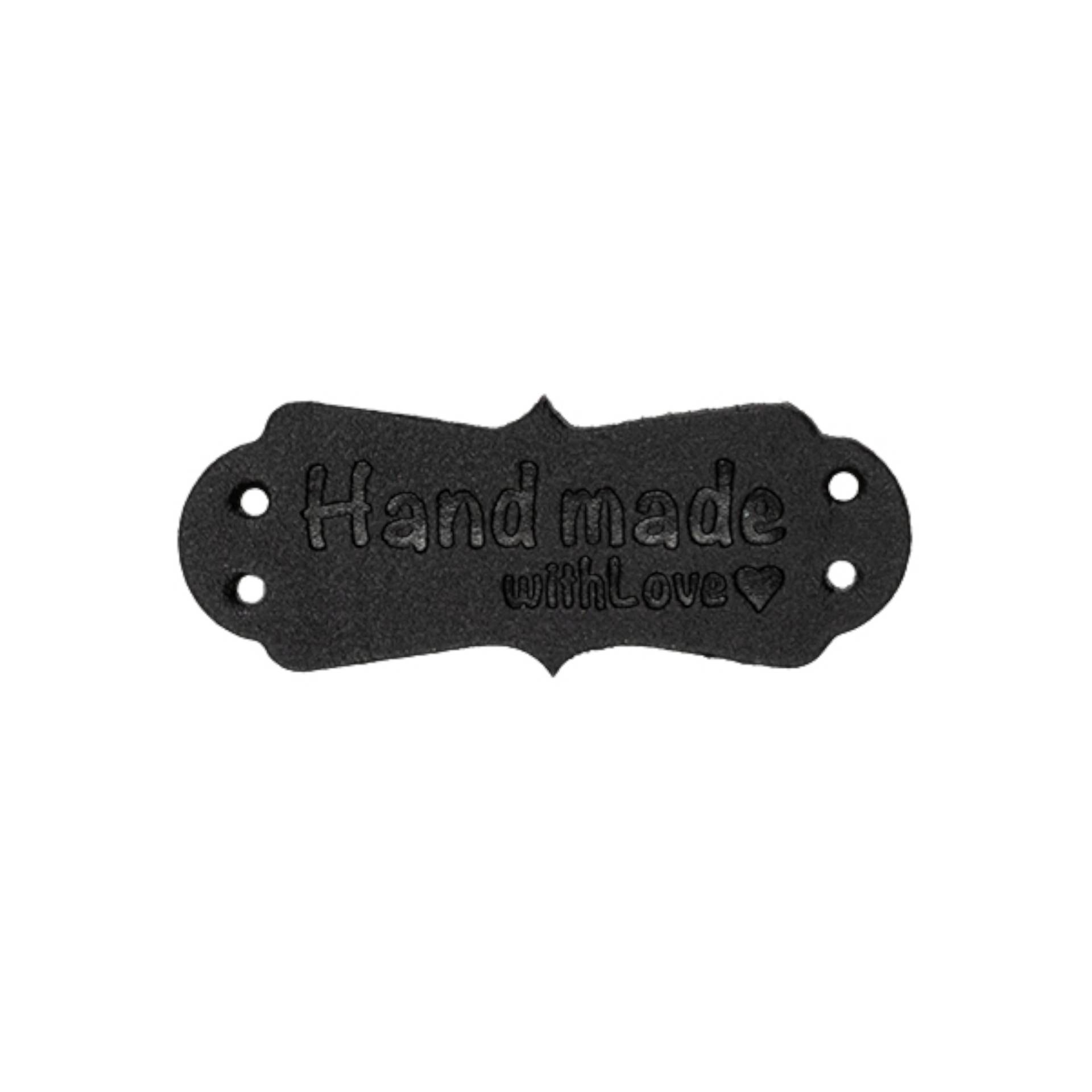Kunstleder Label Handmade, schwarz Kunstleder Label Handmade, schwarz von Stoffe Hemmers