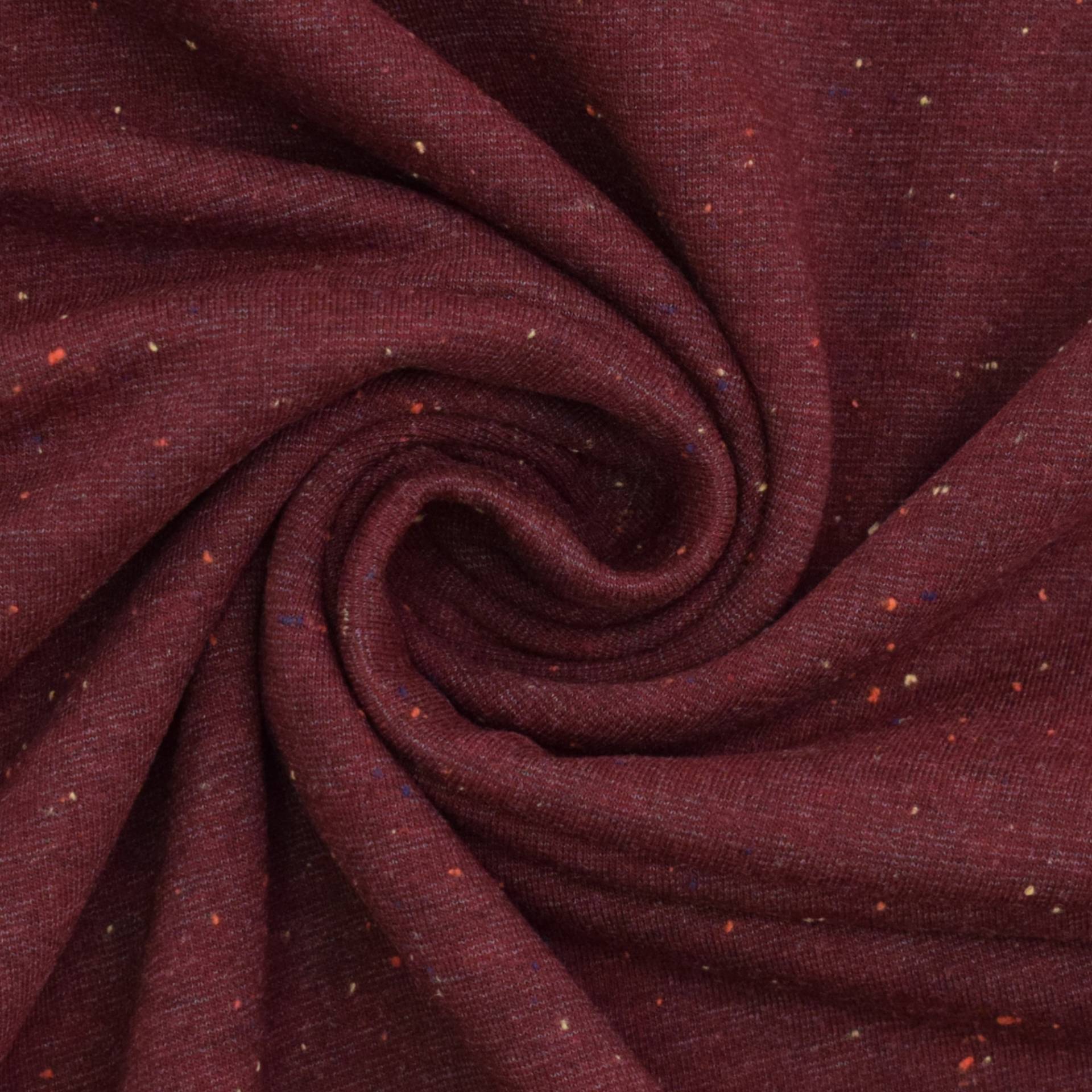 Kuschel-Sweatstoff Cosy Colors, dunkelrot von Stoffe Hemmers