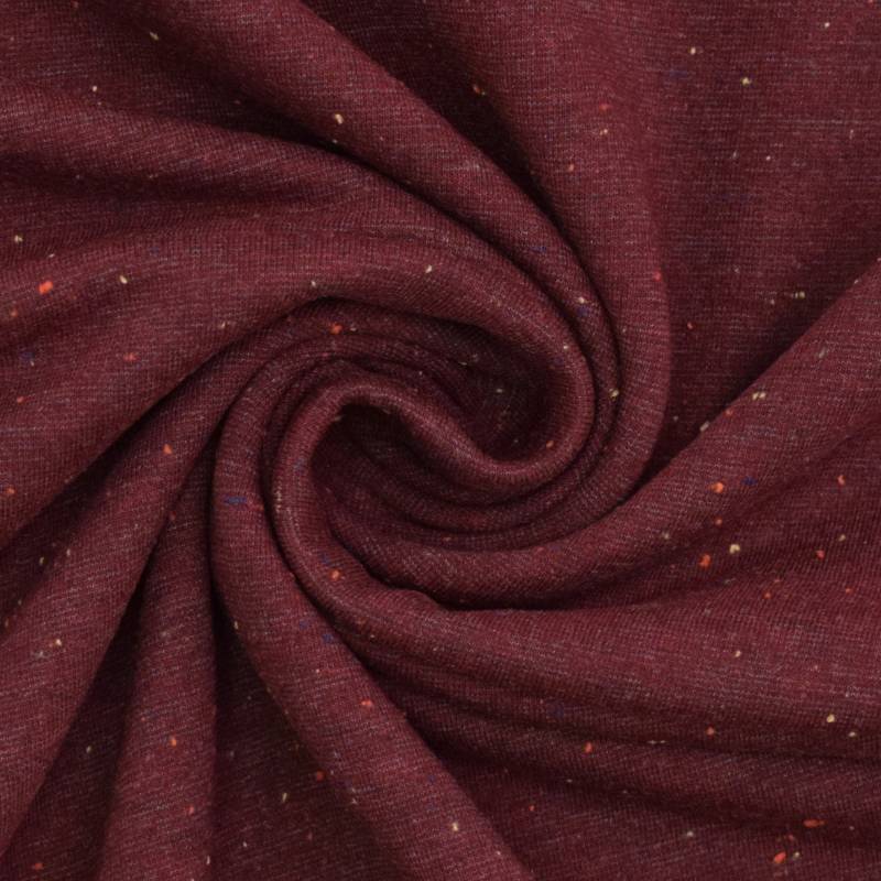 Kuschel-Sweatstoff Cosy Colors, dunkelrot von Stoffe Hemmers