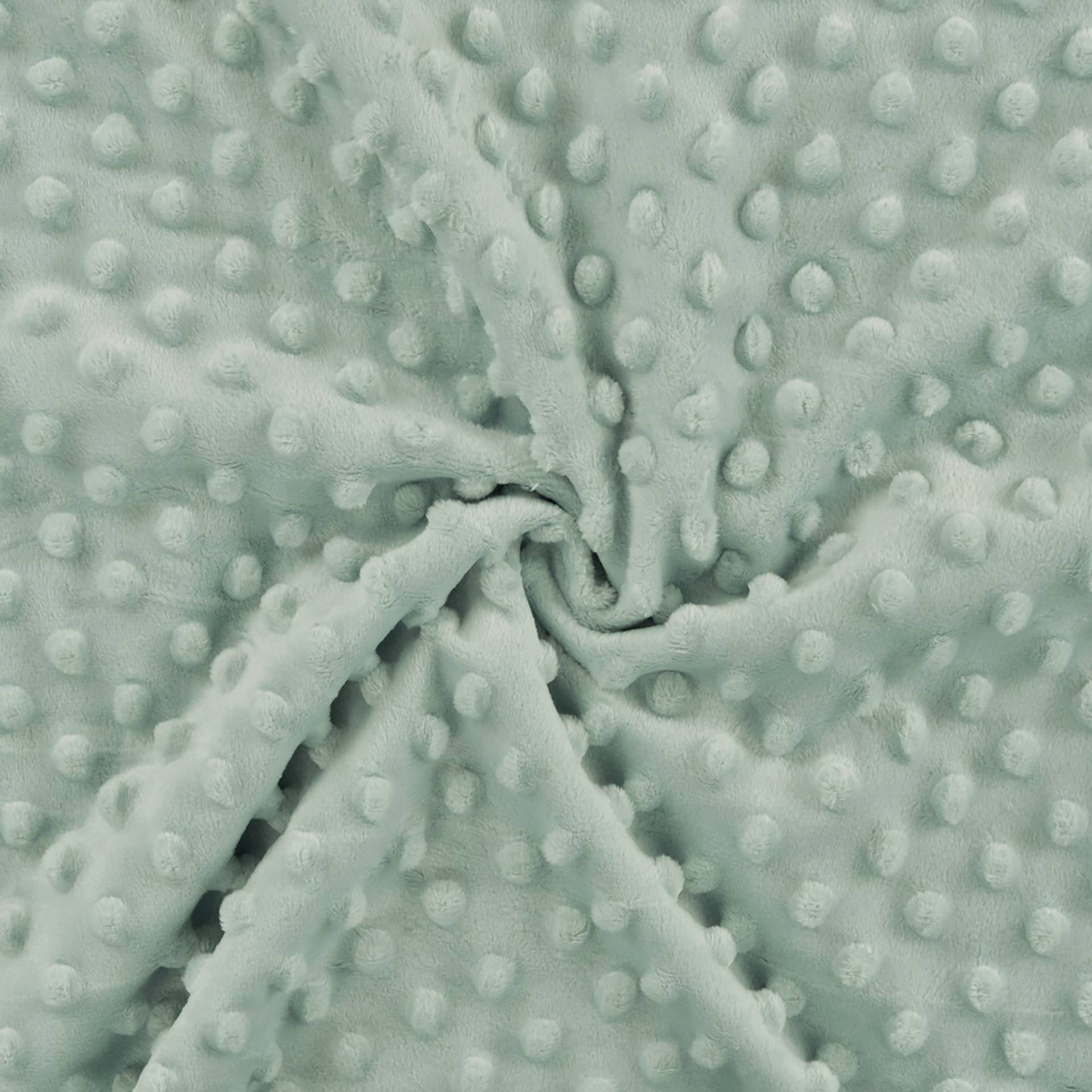 Kuschelfleece Minky Dots, blassmint Kuschelfleece Minky Dots, blassmint von Stoffe Hemmers