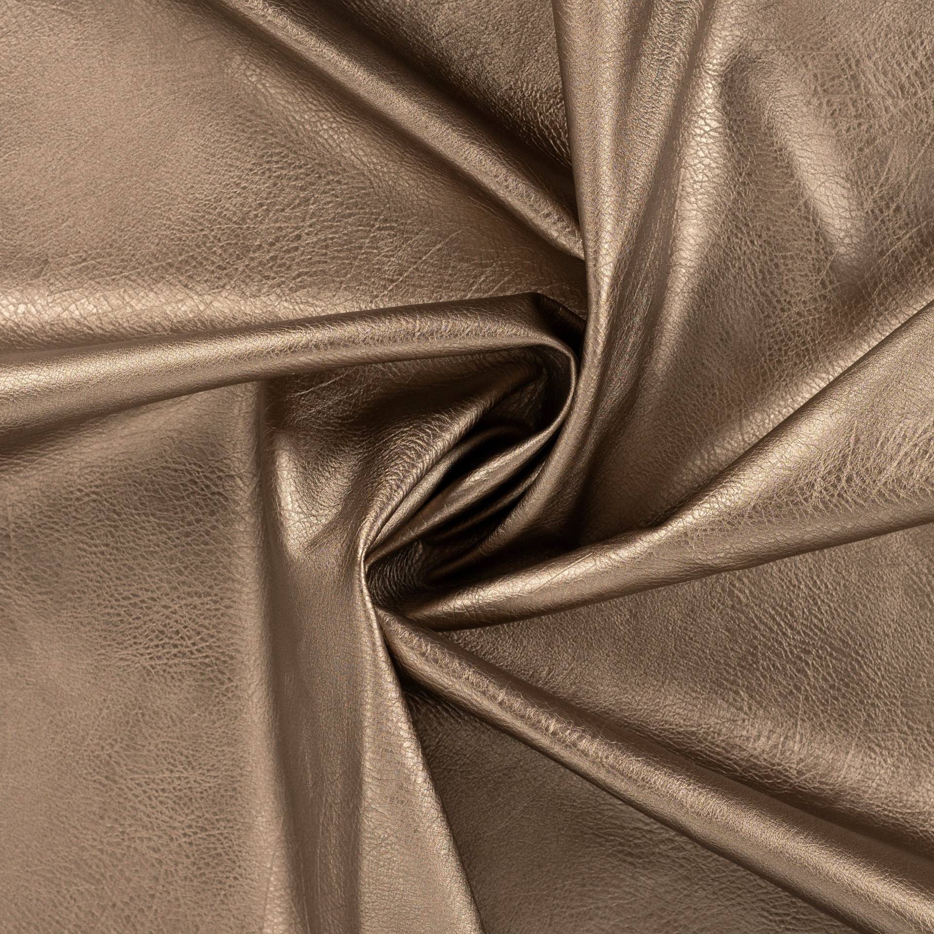 Lederimitat Vintage, goldfarben von Stoffe Hemmers