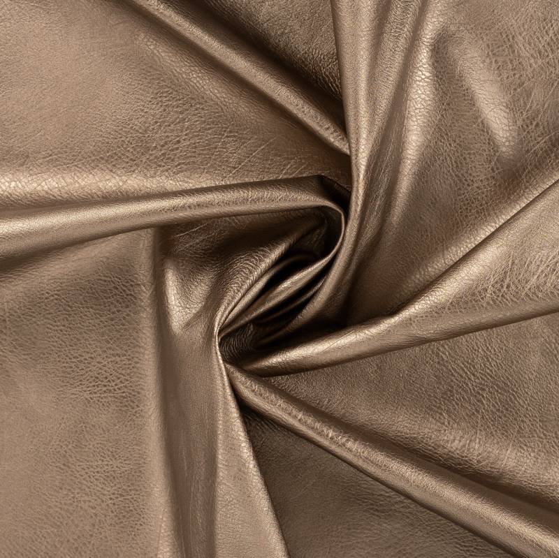 Lederimitat Vintage, goldfarben von Stoffe Hemmers