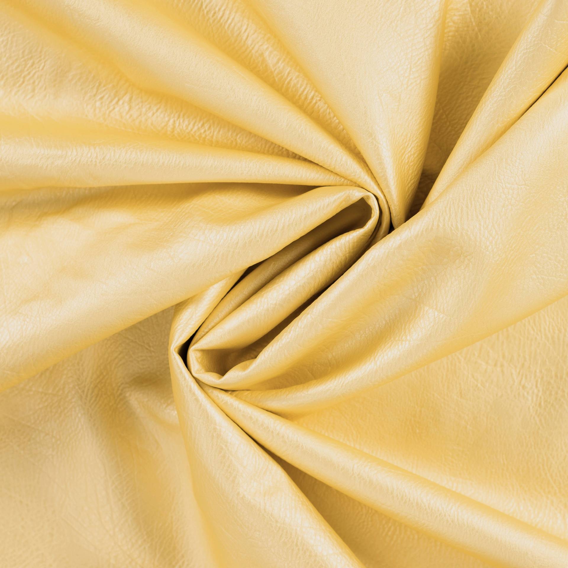 Lederimitat Vintage, hellgelb von Stoffe Hemmers