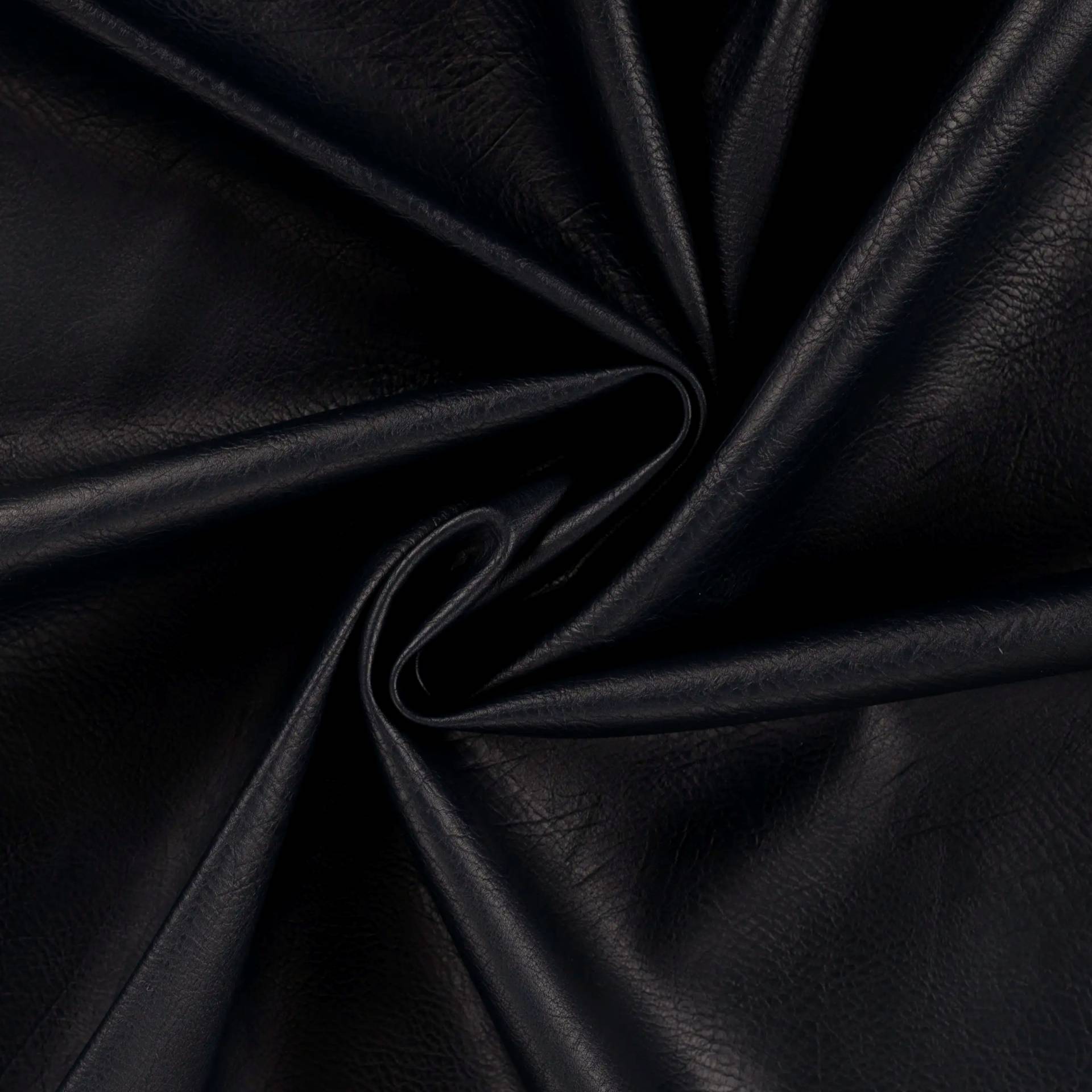 Lederimitat Vintage, schwarz von Stoffe Hemmers