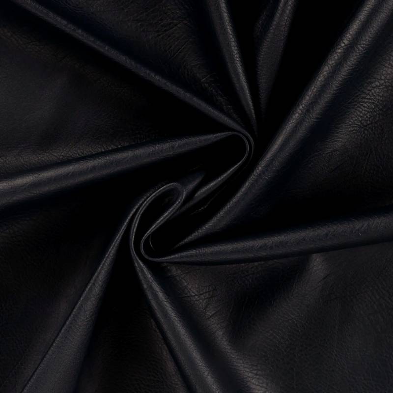 Lederimitat Vintage, schwarz von Stoffe Hemmers