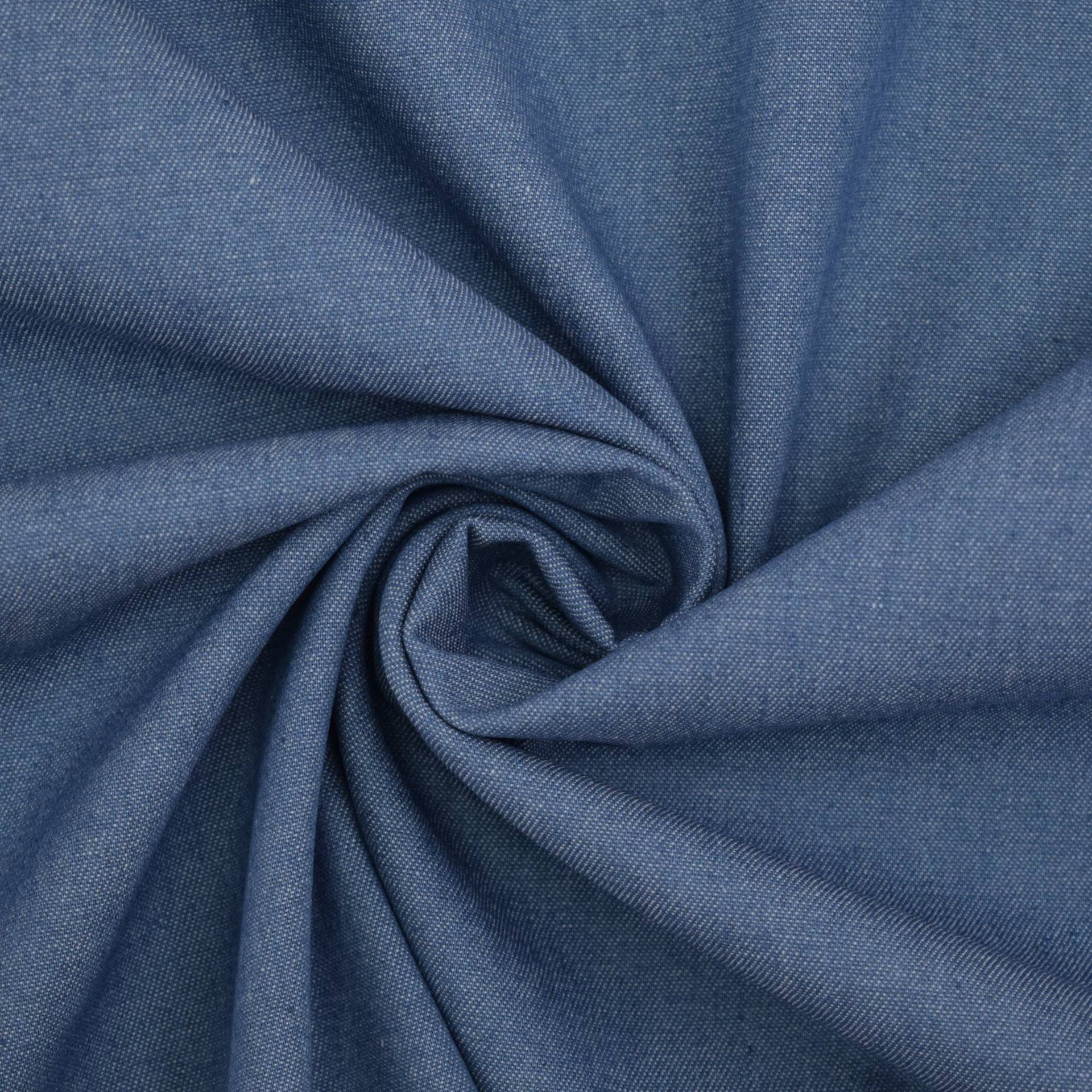 Leichter Hemdenjeans, mittelblau von Stoffe Hemmers