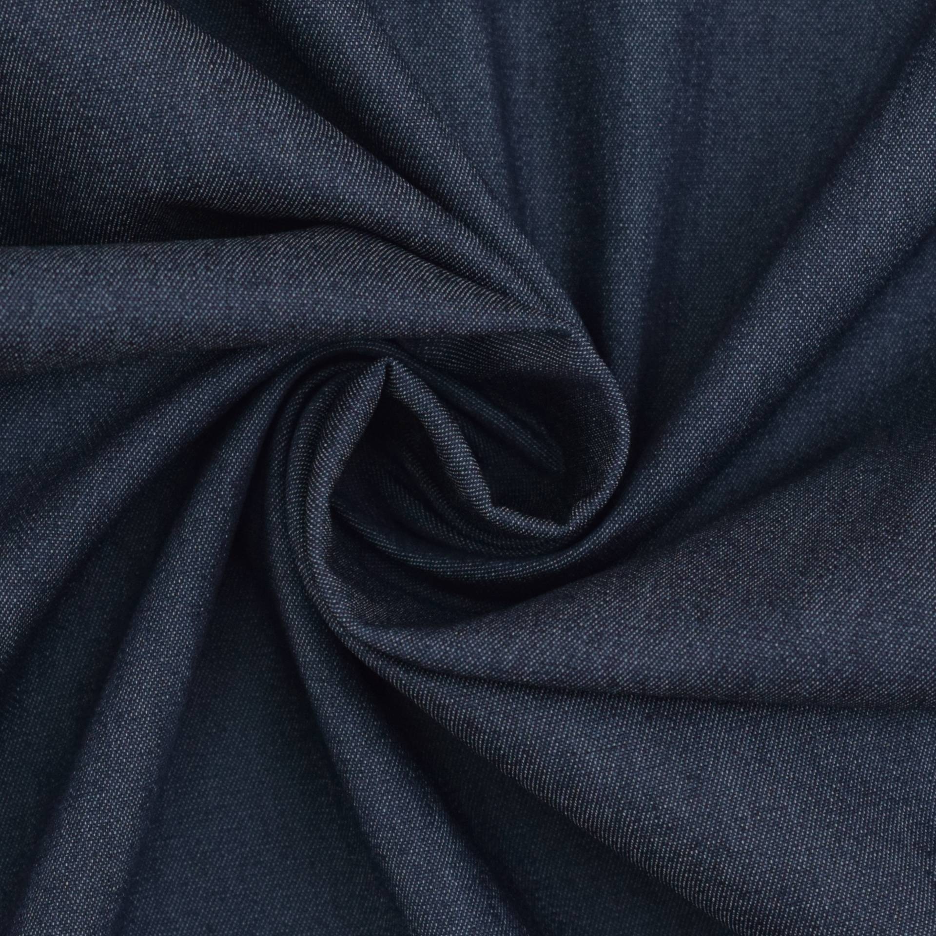 Leichter Stretch Chambray, dunkelblau Leichter Stretch Chambray, dunkelblau von Stoffe Hemmers