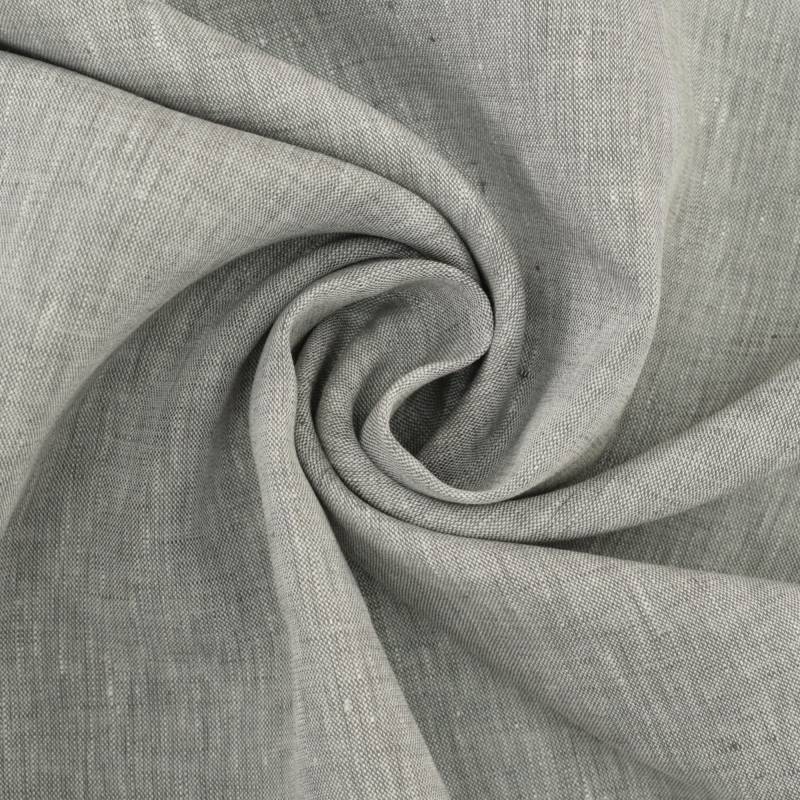 Leinen Melange, grau von Stoffe Hemmers