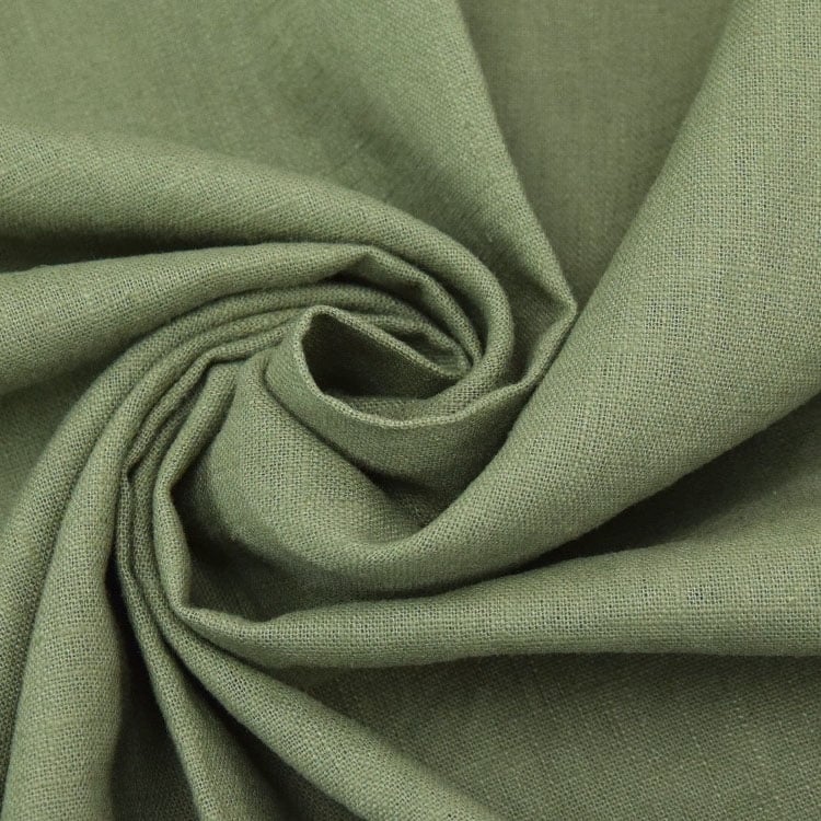 Leinen Mix, khaki Leinen Mix, khaki von Stoffe Hemmers