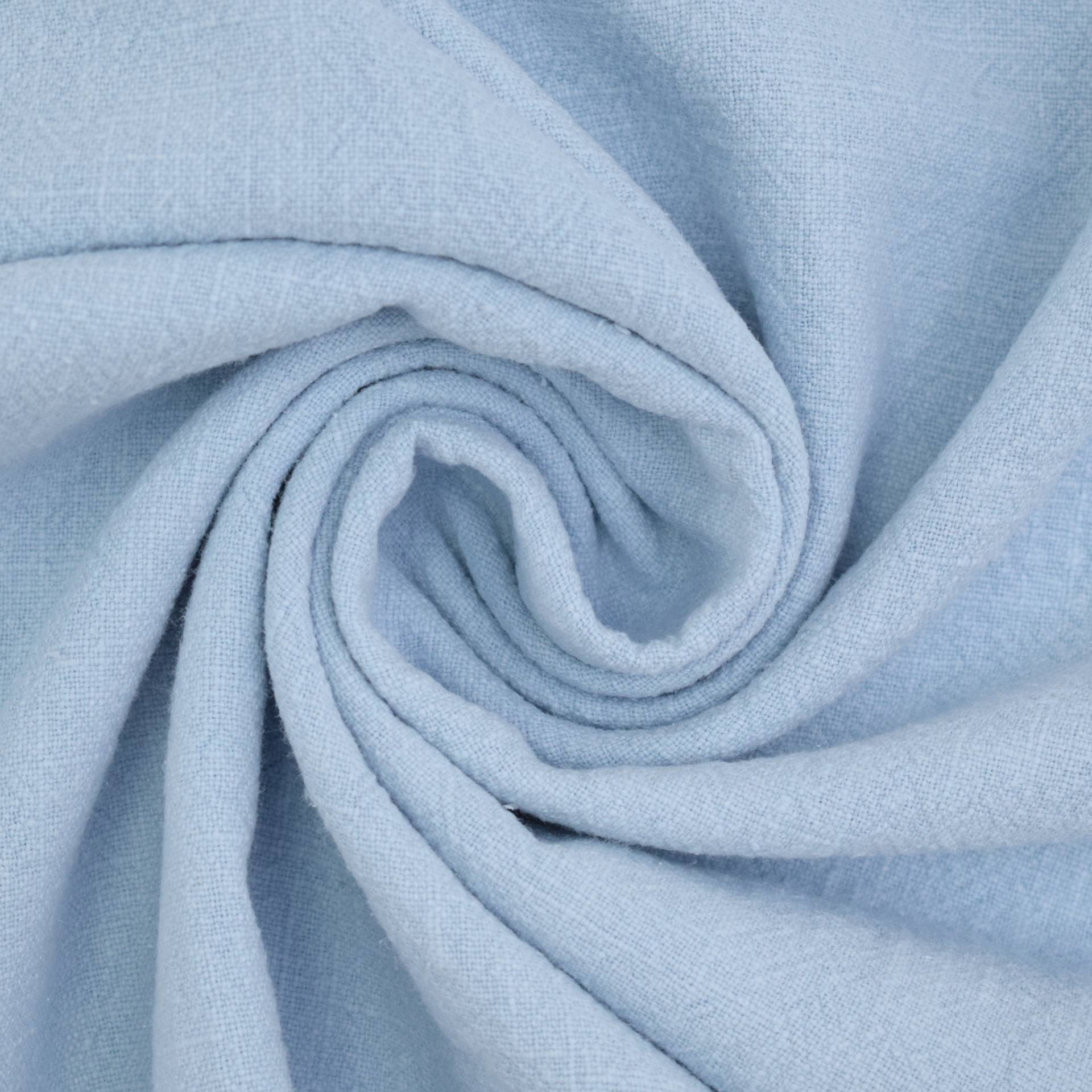 Leinen Mix Stonewashed, babyblau von Stoffe Hemmers