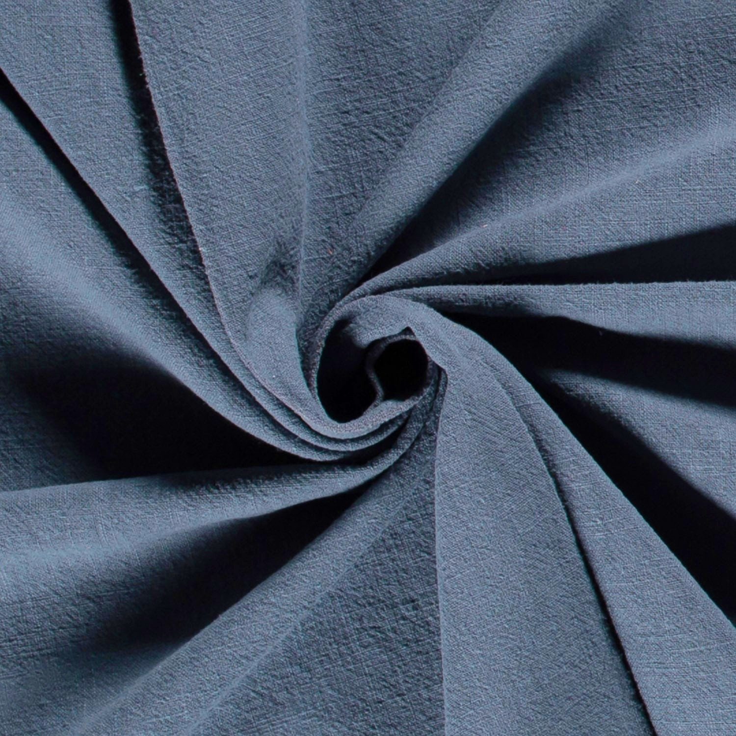 Leinen Mix Stonewashed, taubenblau von Stoffe Hemmers