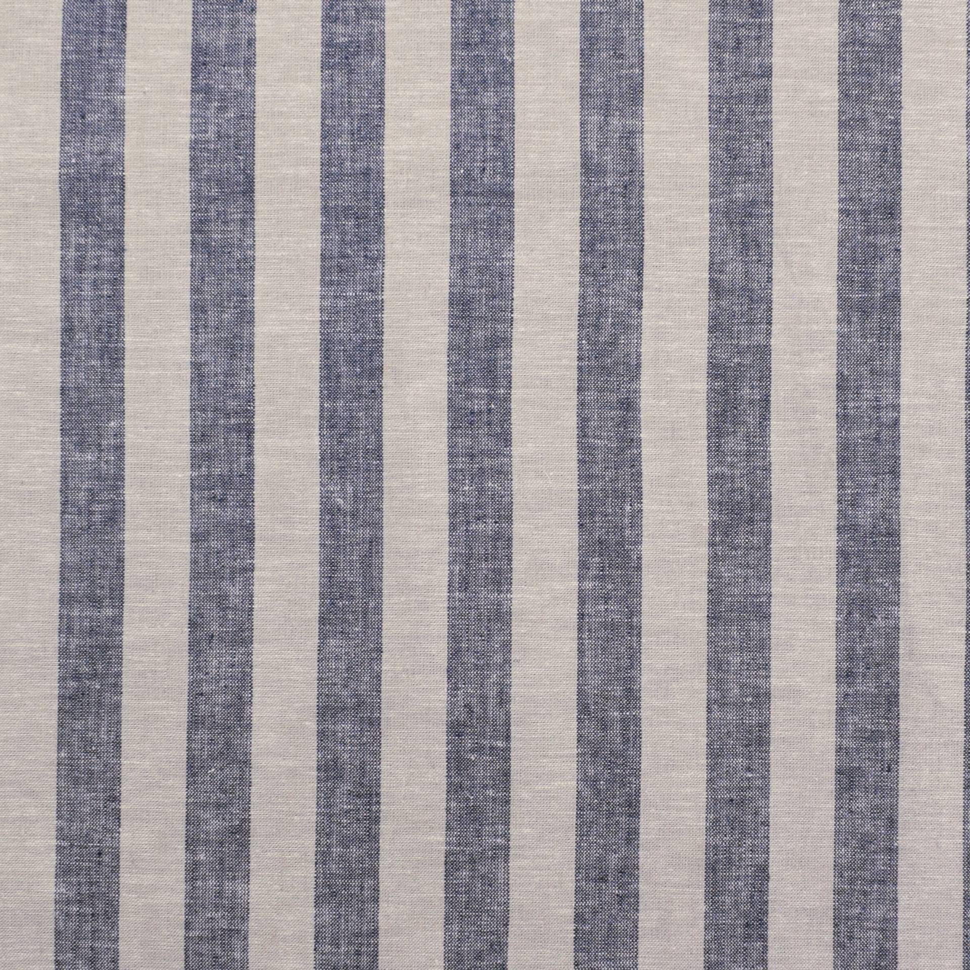 Leinen Mix Streifen, marine von Stoffe Hemmers