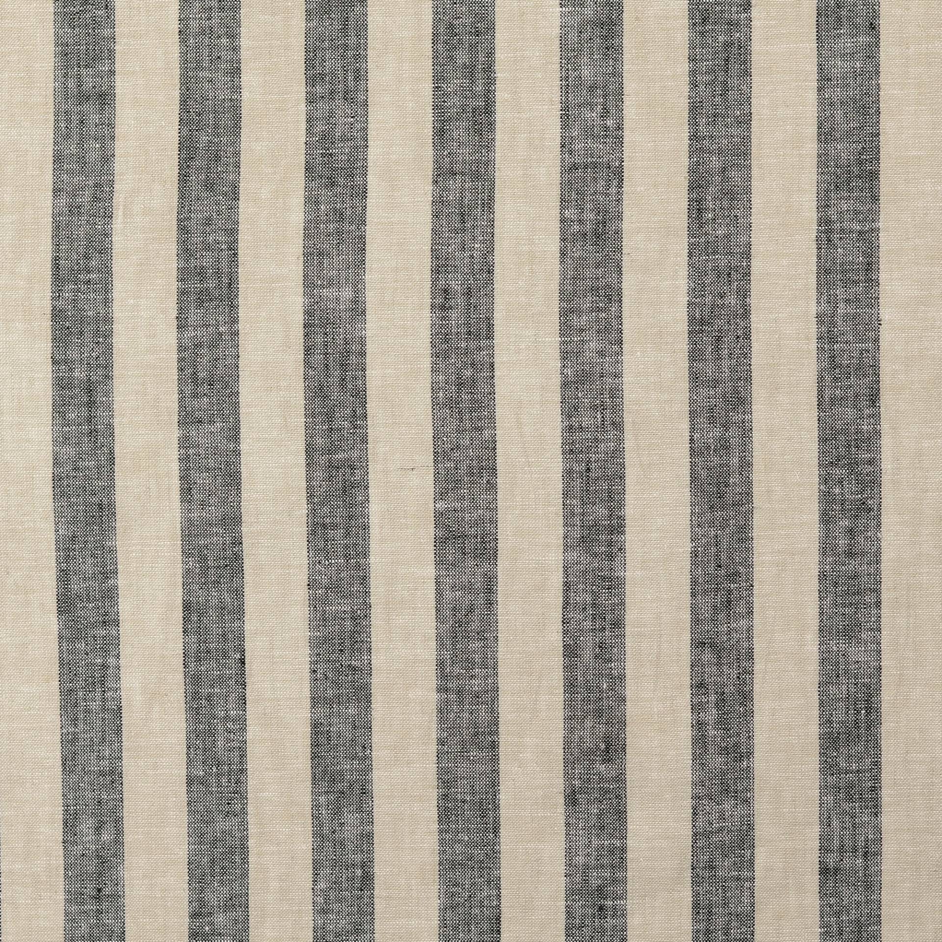 Leinen Mix Streifen, schwarz von Stoffe Hemmers