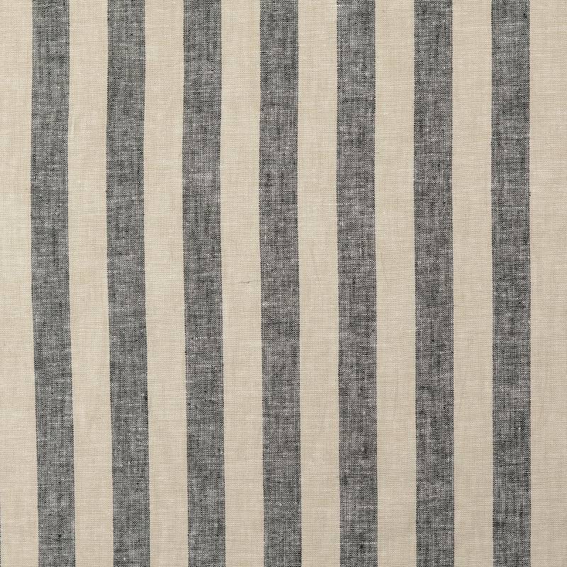 Leinen Mix Streifen, schwarz von Stoffe Hemmers