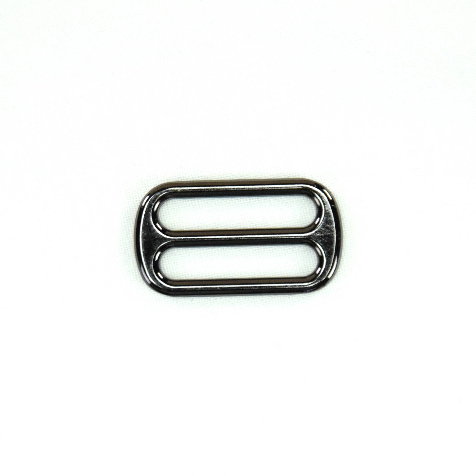 Leiterschnalle, Gurtversteller Metall 25 mm, glänzend anthrazit von Stoffe Hemmers