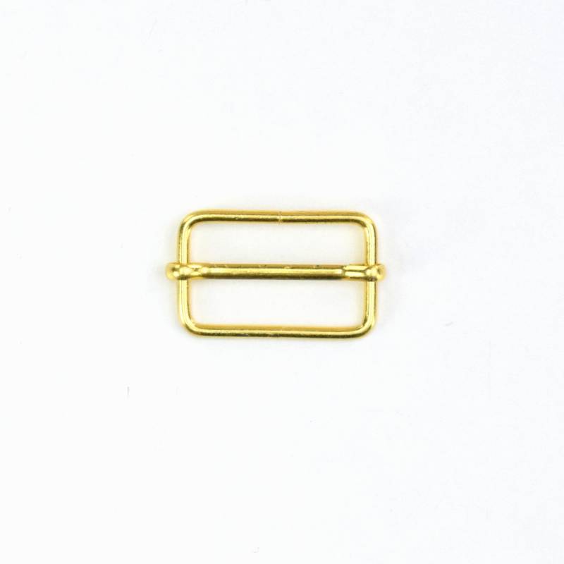 Leiterschnalle, Gurtversteller Metall 25 mm, gold glänzend von Stoffe Hemmers