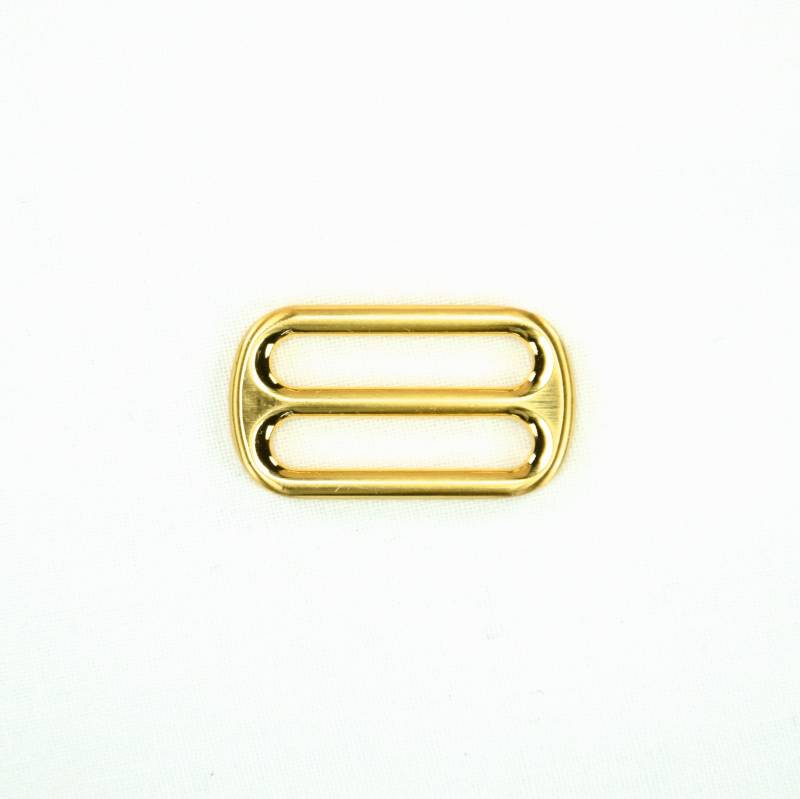 Leiterschnalle, Gurtversteller Metall 25 mm, gold von Stoffe Hemmers