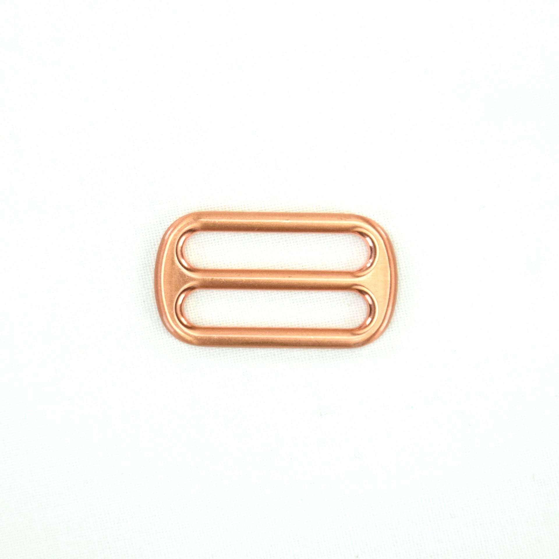 Leiterschnalle, Gurtversteller Metall 25 mm, rosegold von Stoffe Hemmers