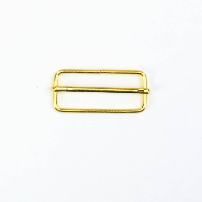 Leiterschnalle, Gurtversteller Metall 38 mm, gold von Stoffe Hemmers