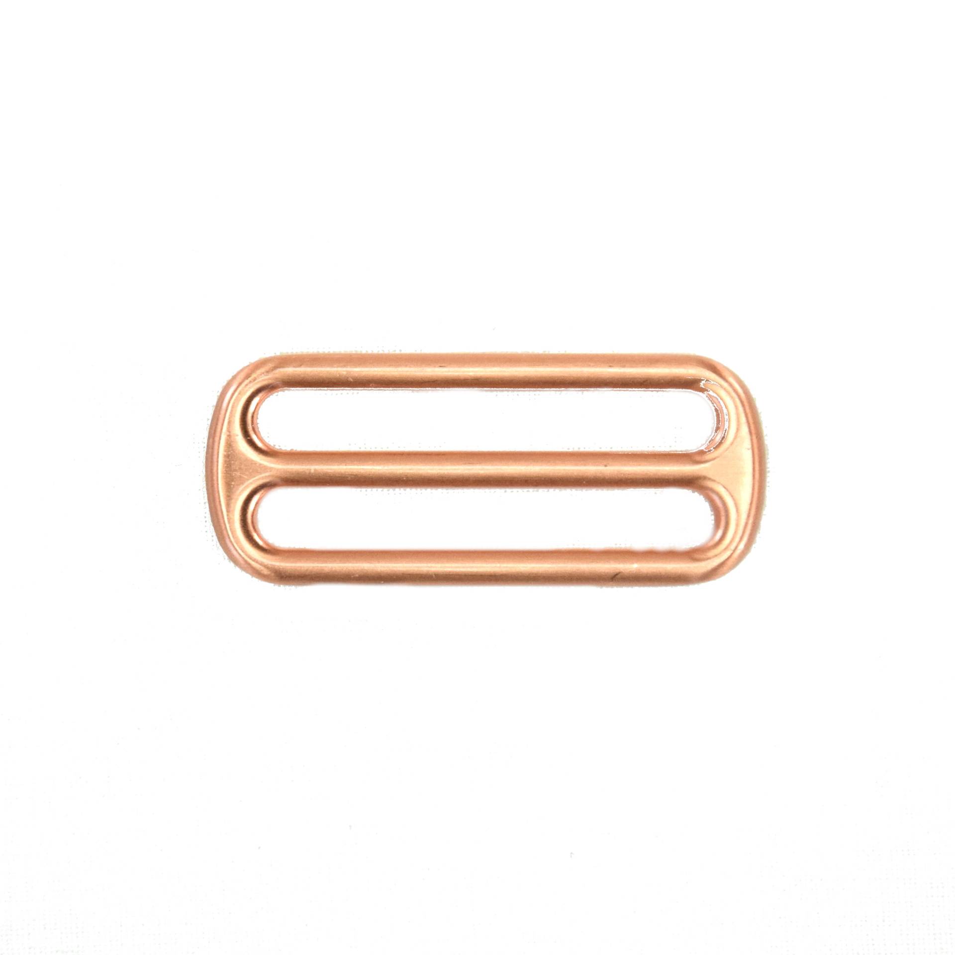 Leiterschnalle, Gurtversteller Metall 40 mm, rosegold von Stoffe Hemmers