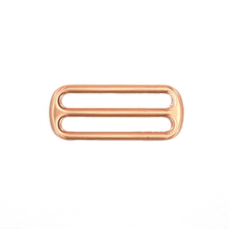 Leiterschnalle, Gurtversteller Metall 40 mm, rosegold von Stoffe Hemmers