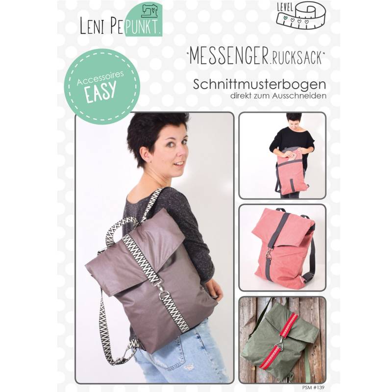 Leni Pepunkt MESSENGER.rucksack Papierschnittmuster von Stoffe Hemmers