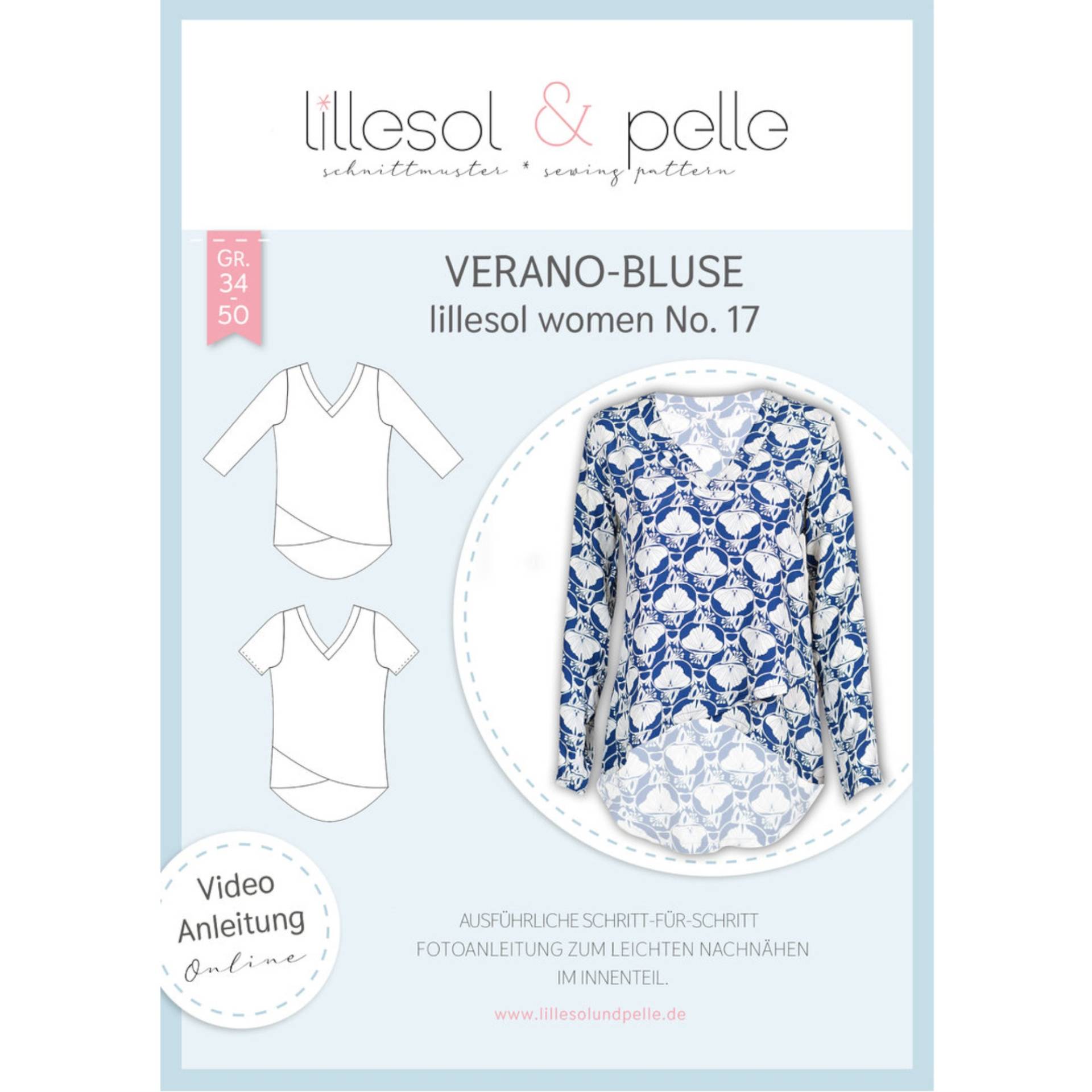 Lillesol Women No. 17 Verano Bluse Papierschnittmuster von Stoffe Hemmers