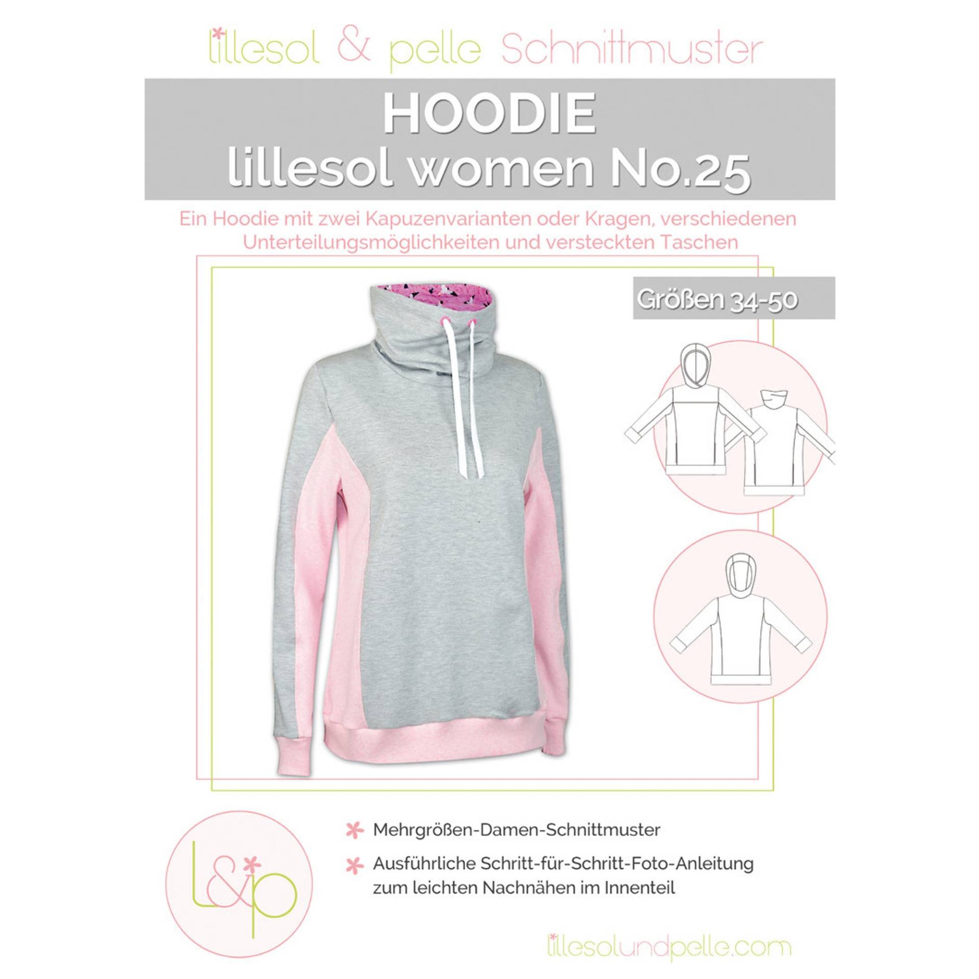 Lillesol Women No. 25 Hoodie Papierschnittmuster von Stoffe Hemmers