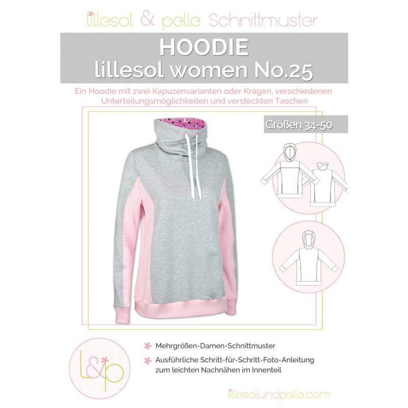 Lillesol Women No. 25 Hoodie Papierschnittmuster Lillesol Women No. 25 Hoodie Papierschnittmuster von Stoffe Hemmers