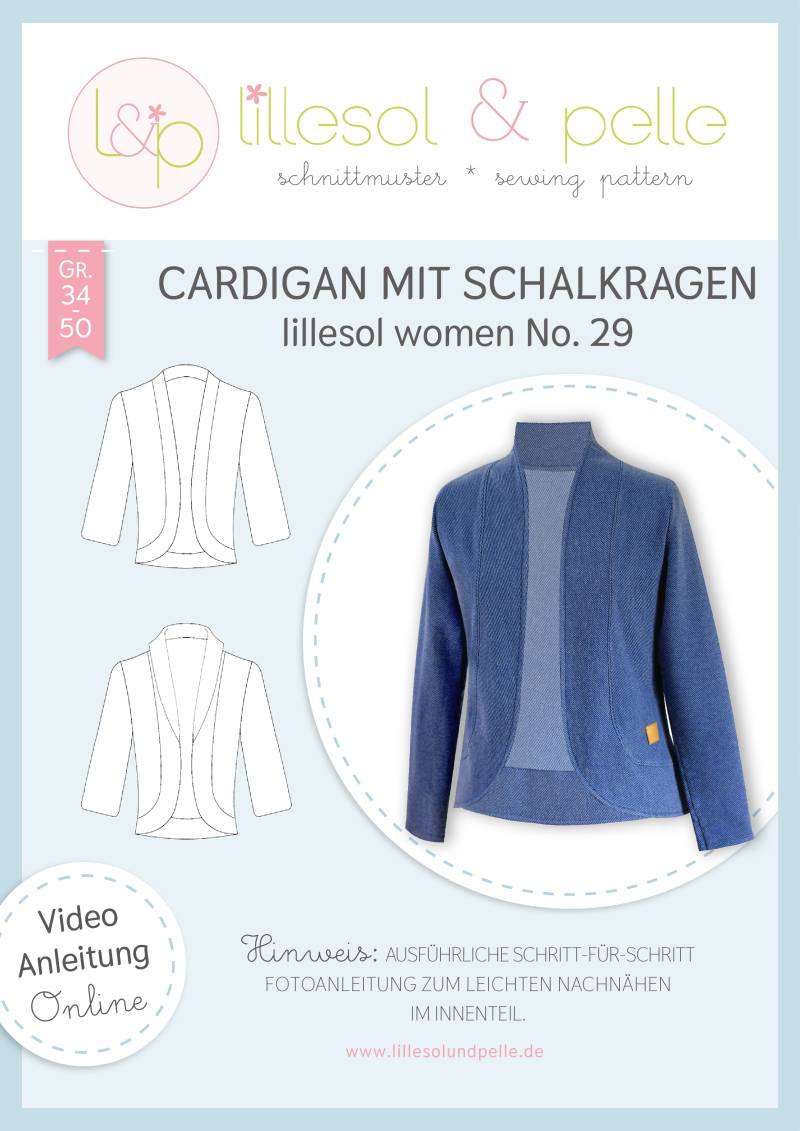 Lillesol Women No. 29 Cardigan Papierschnittmuster von Stoffe Hemmers