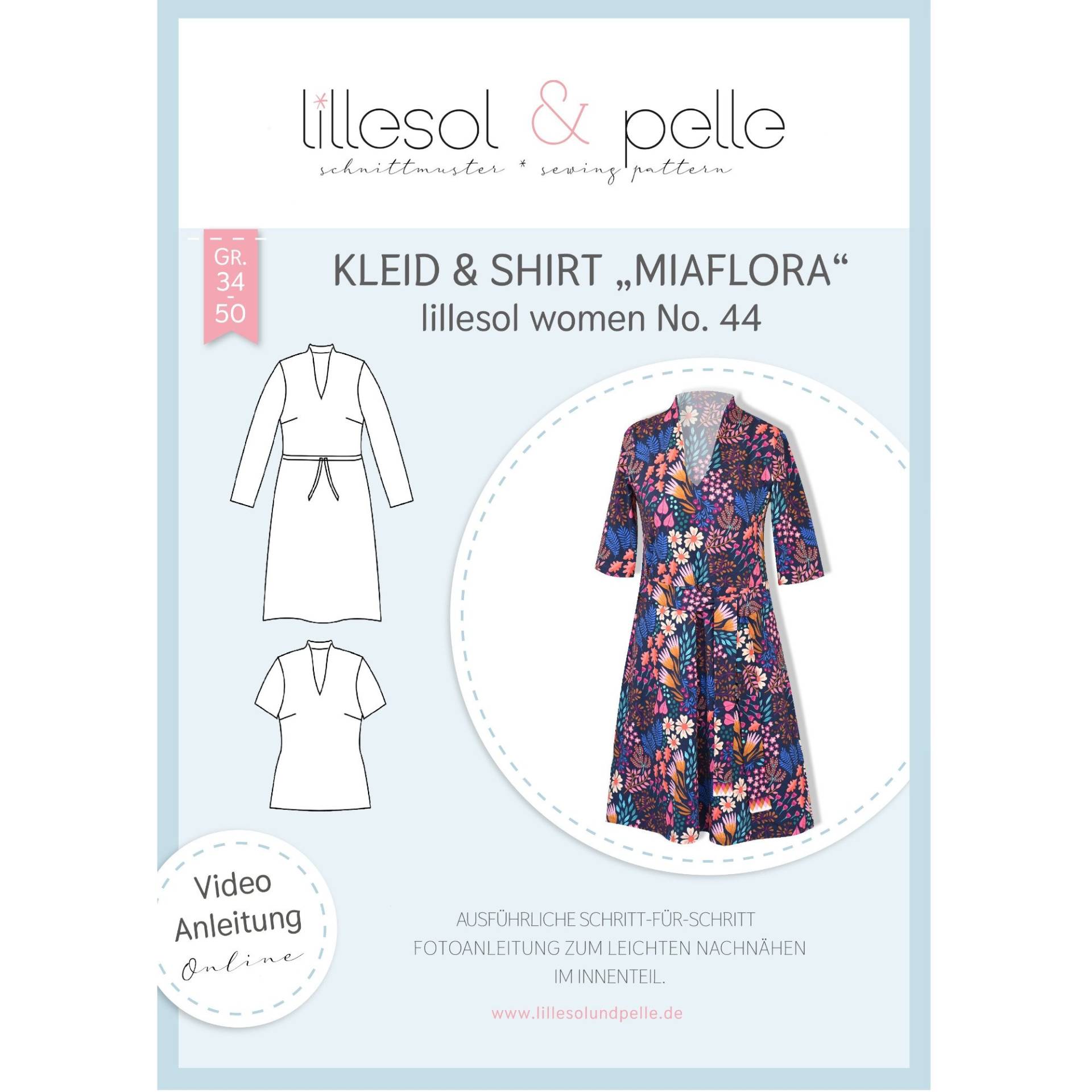 Lillesol Women No. 44 Kleid + Shirt Miaflora Papierschnittmuster von Stoffe Hemmers