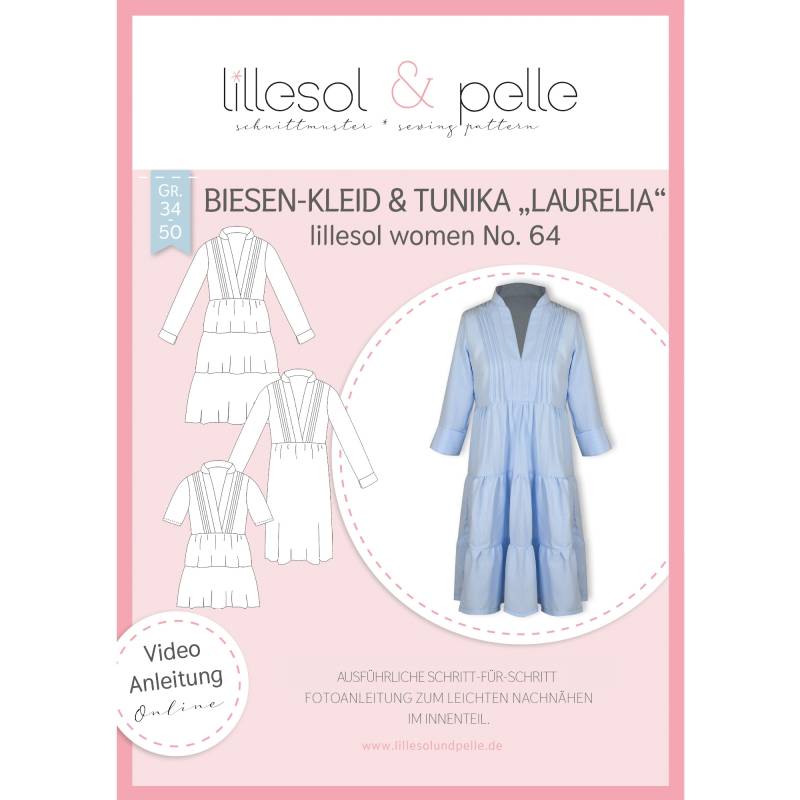 Lillesol Women No. 64 Biesen-Kleid und Tunika Laurelia Papierschnittmuster von Stoffe Hemmers