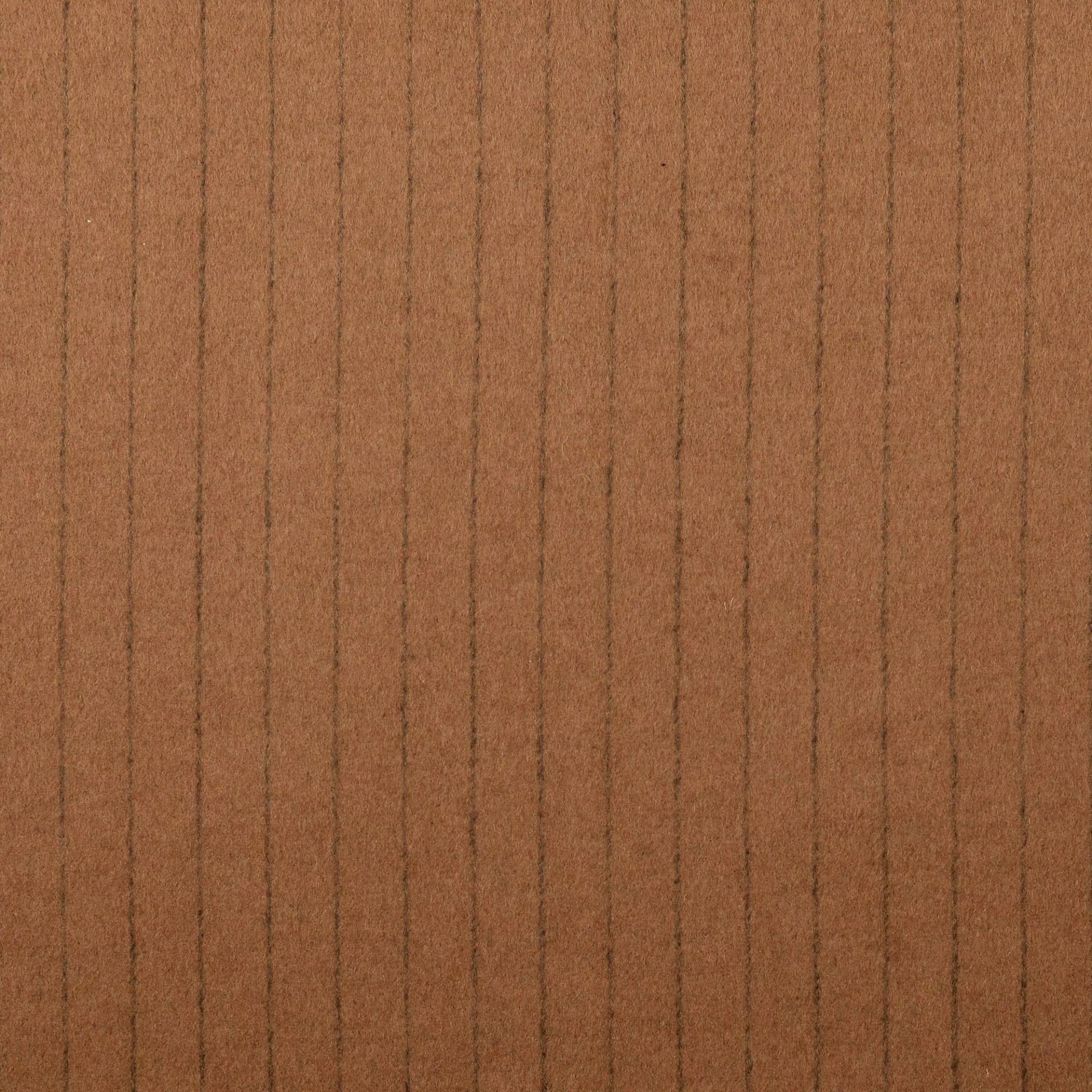 Mantelflausch Nadelstreifen, braun von Stoffe Hemmers