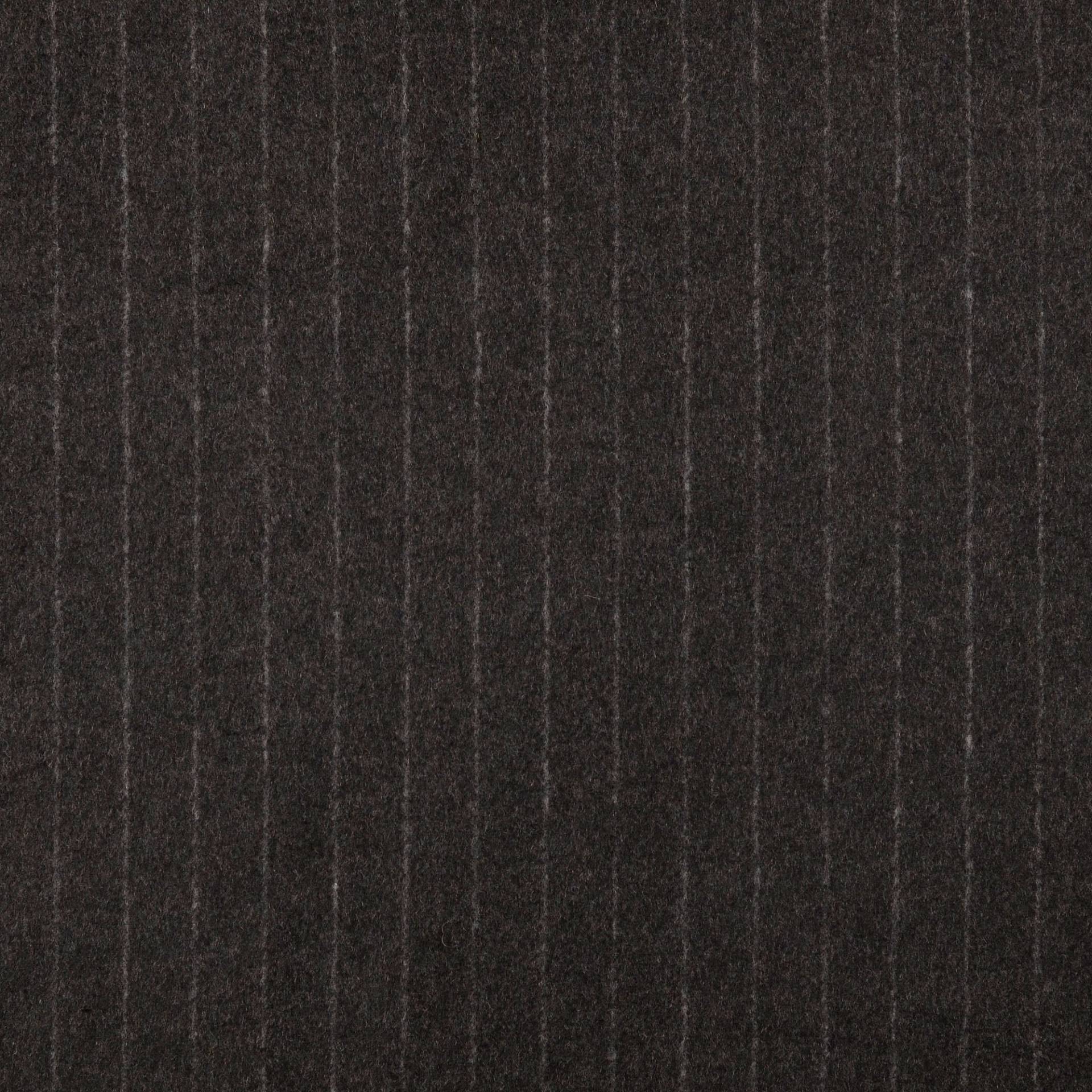 Mantelflausch Nadelstreifen, schwarz von Stoffe Hemmers